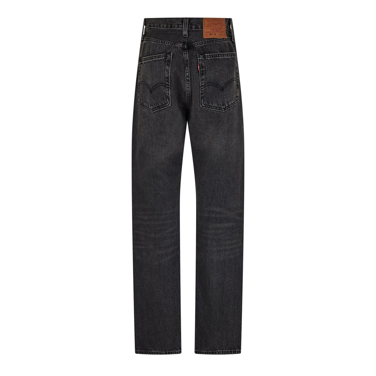 Levis Black Destructed Straight Leg Jeans