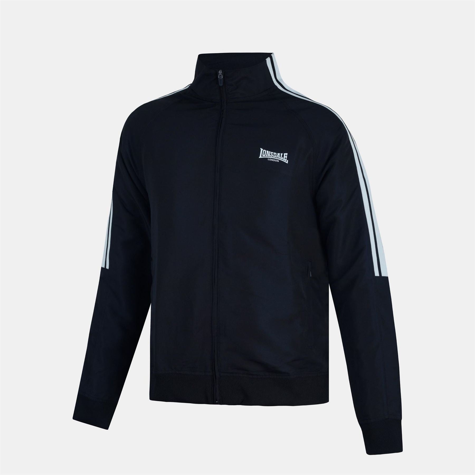 Lonsdale Ess Wov Full Zip Long Sleeve Mesh Lined Tracksuit Top