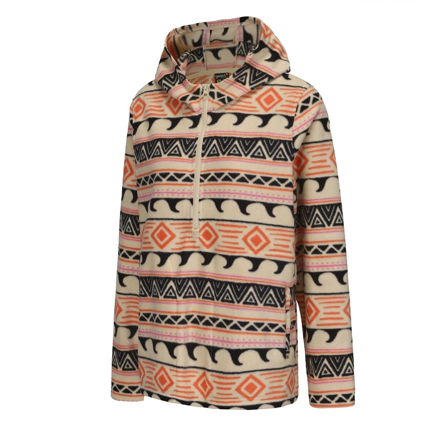 Gelert Womens Quarter Zip Hooded Fleece Top
