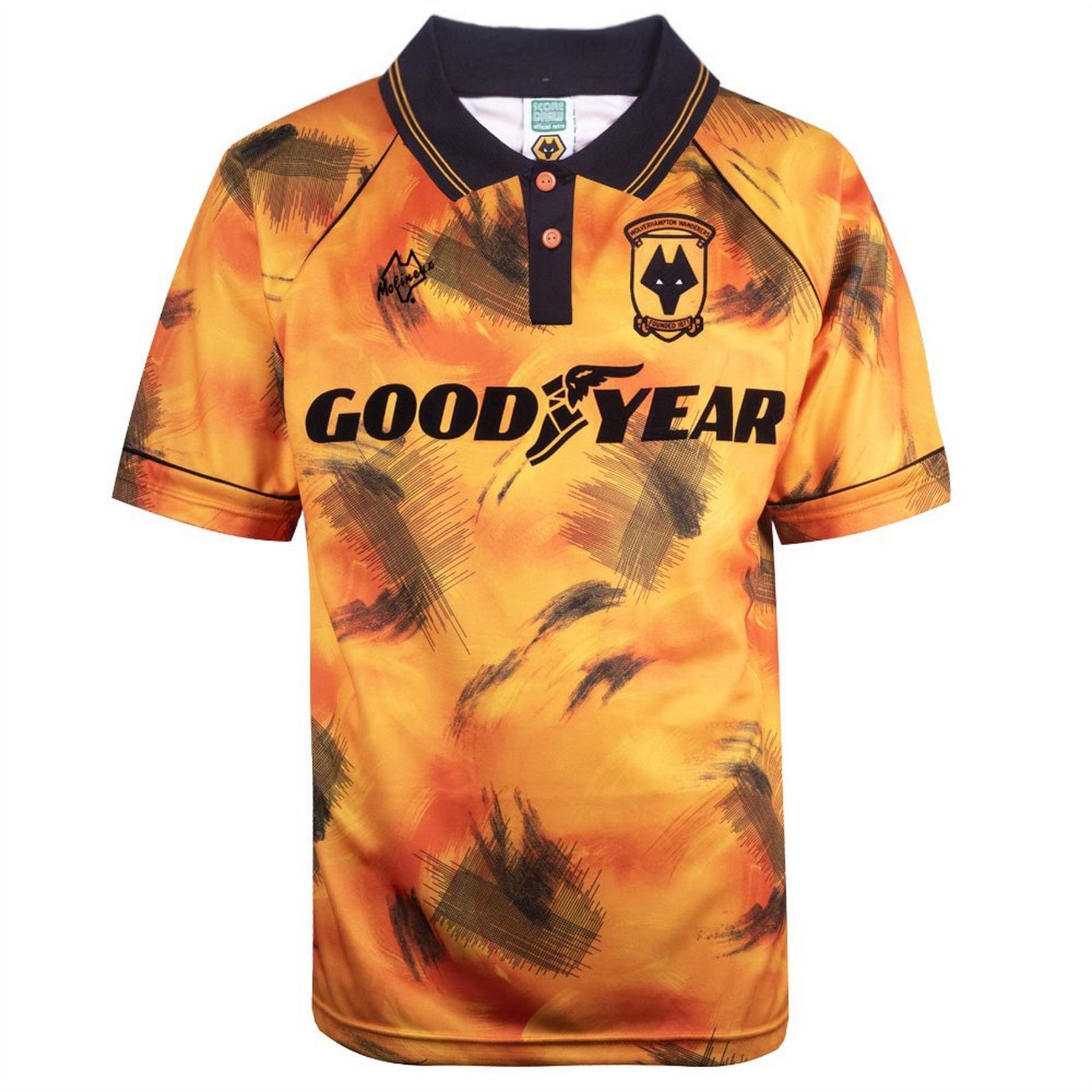 Score Draw Wolverhampton Wanderers Home Shirt 1993