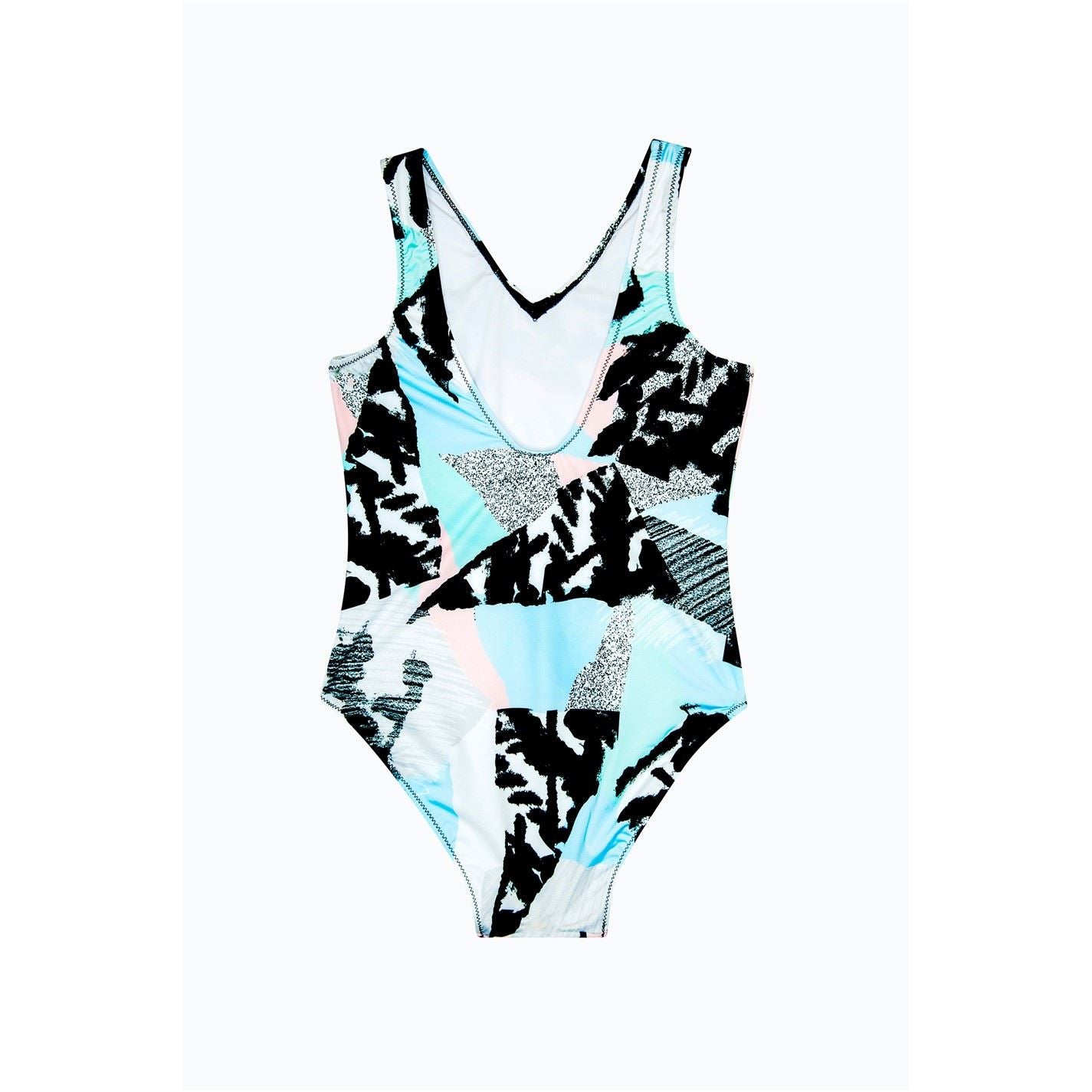 Hype Abstract Lettering One Piece Swimsuit