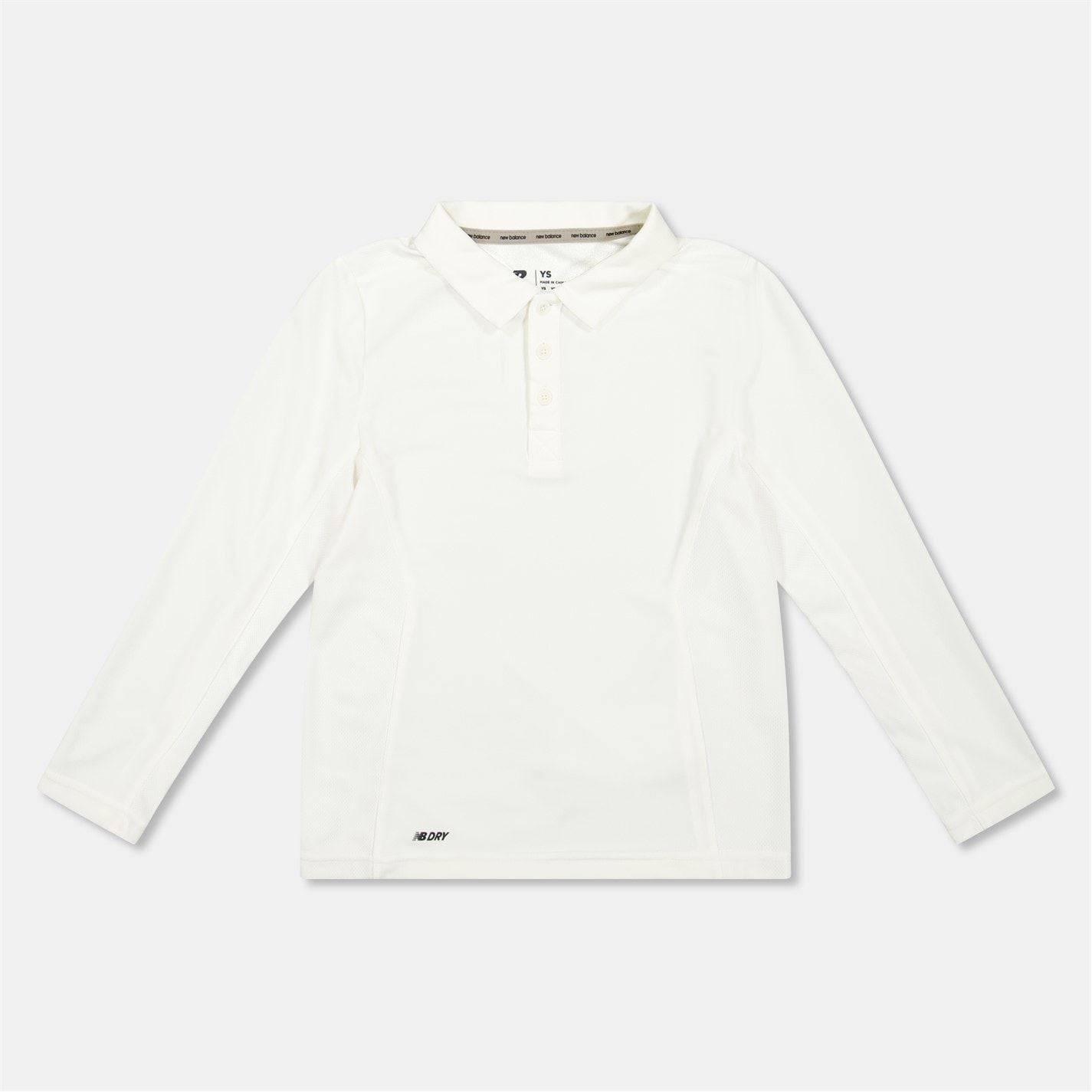 New Balance Kids Long Sleeve Cricket Polo Shirt
