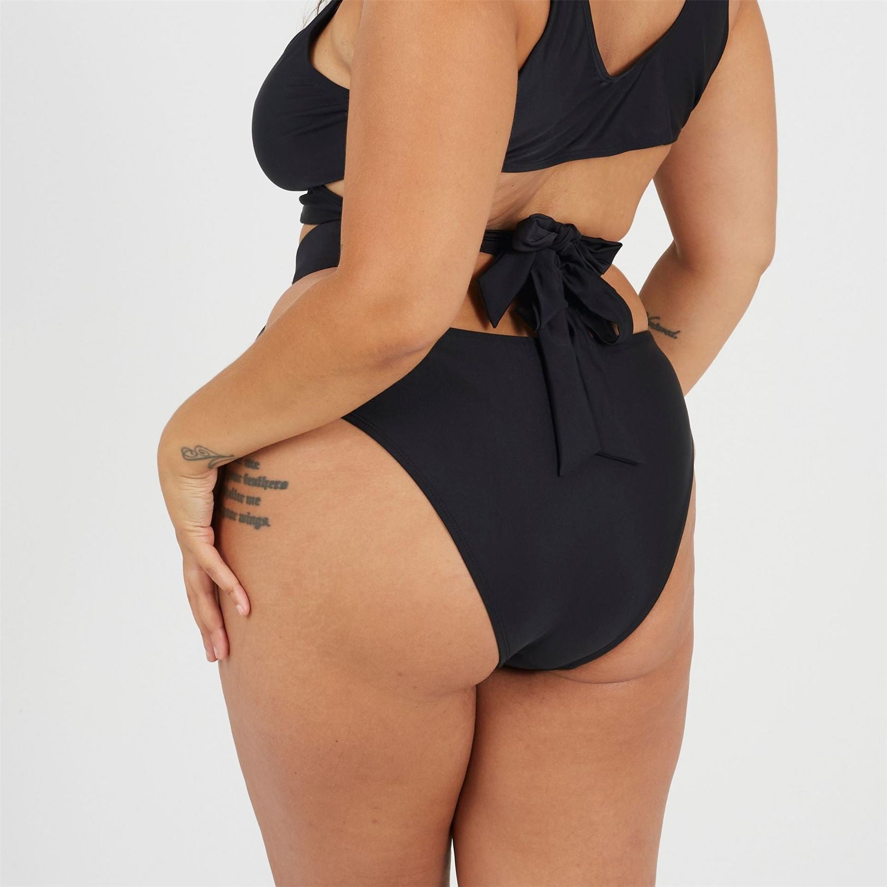 Brave Soul Womens Plus Size High Waisted Bikini Bottoms