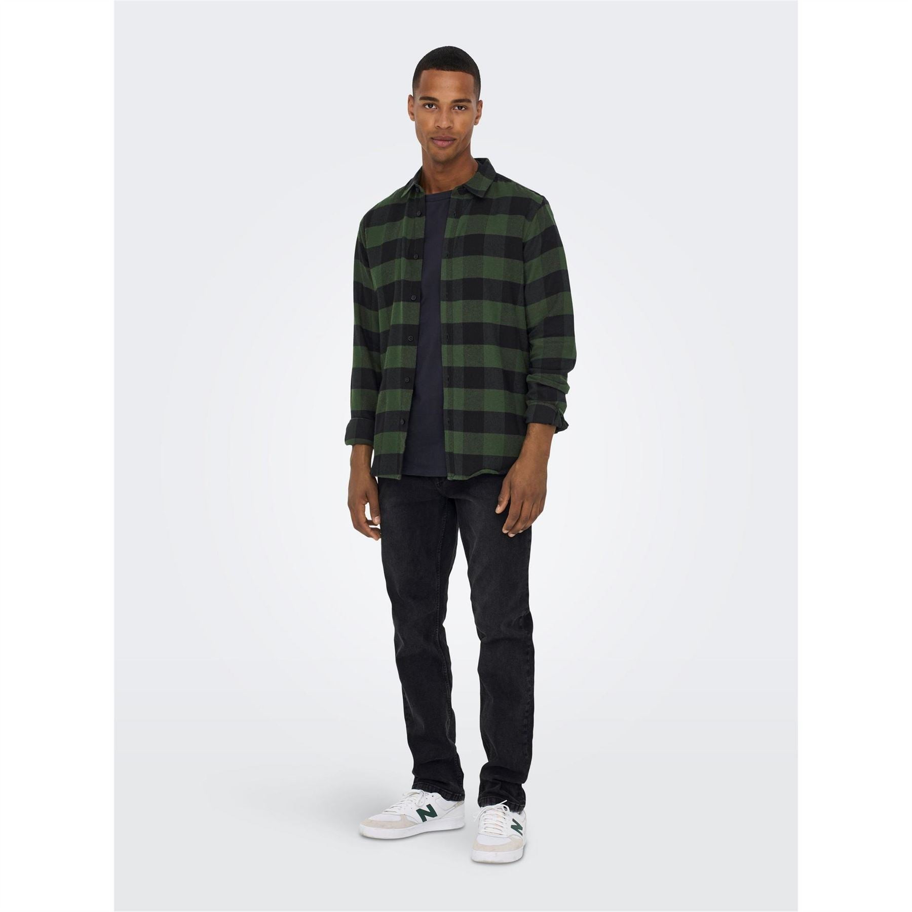 Only and Sons Long Sleeve Check Patterned Shirt