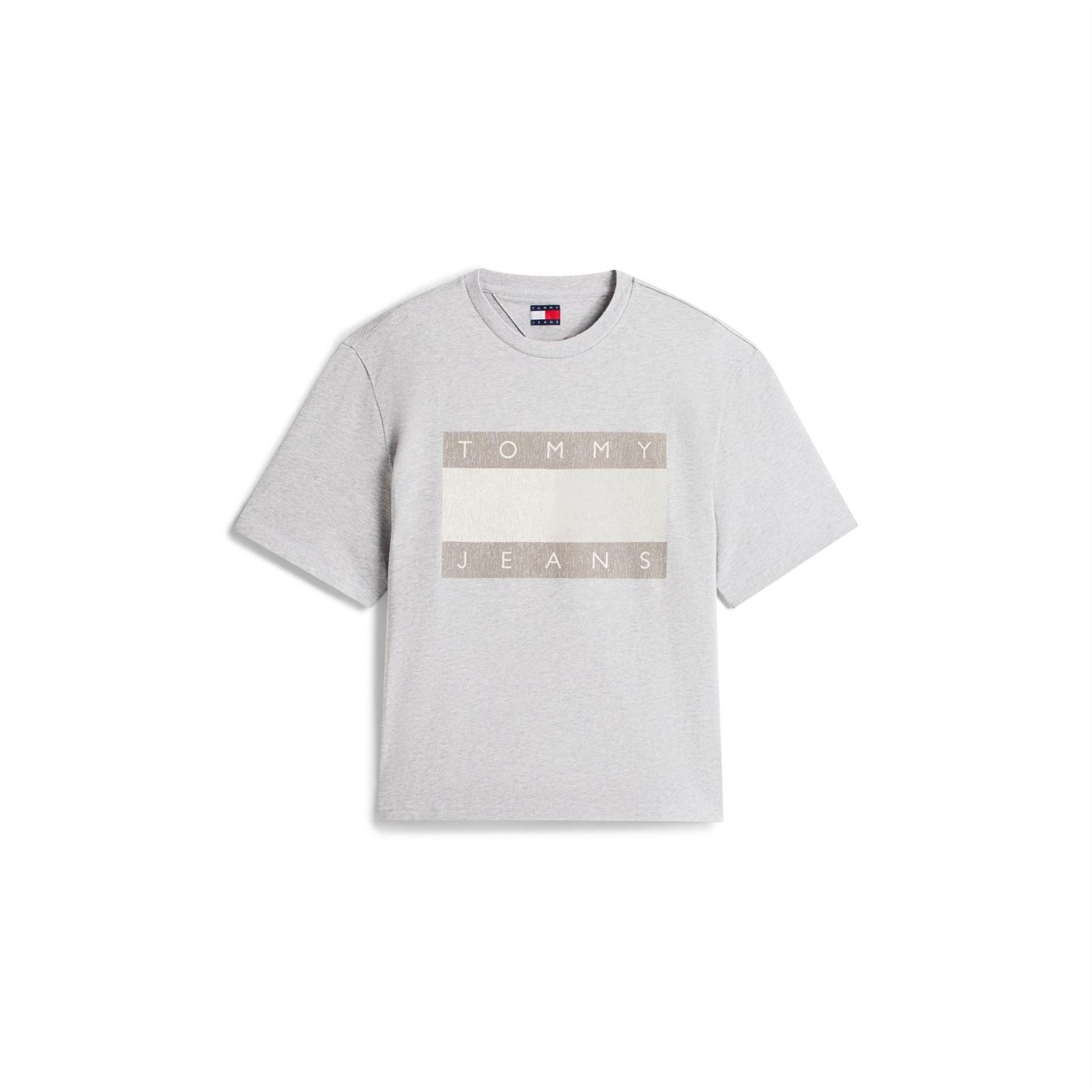 Tommy Jeans Printed Logo Crew Neck Short Sleeve Jersey T-Shirt