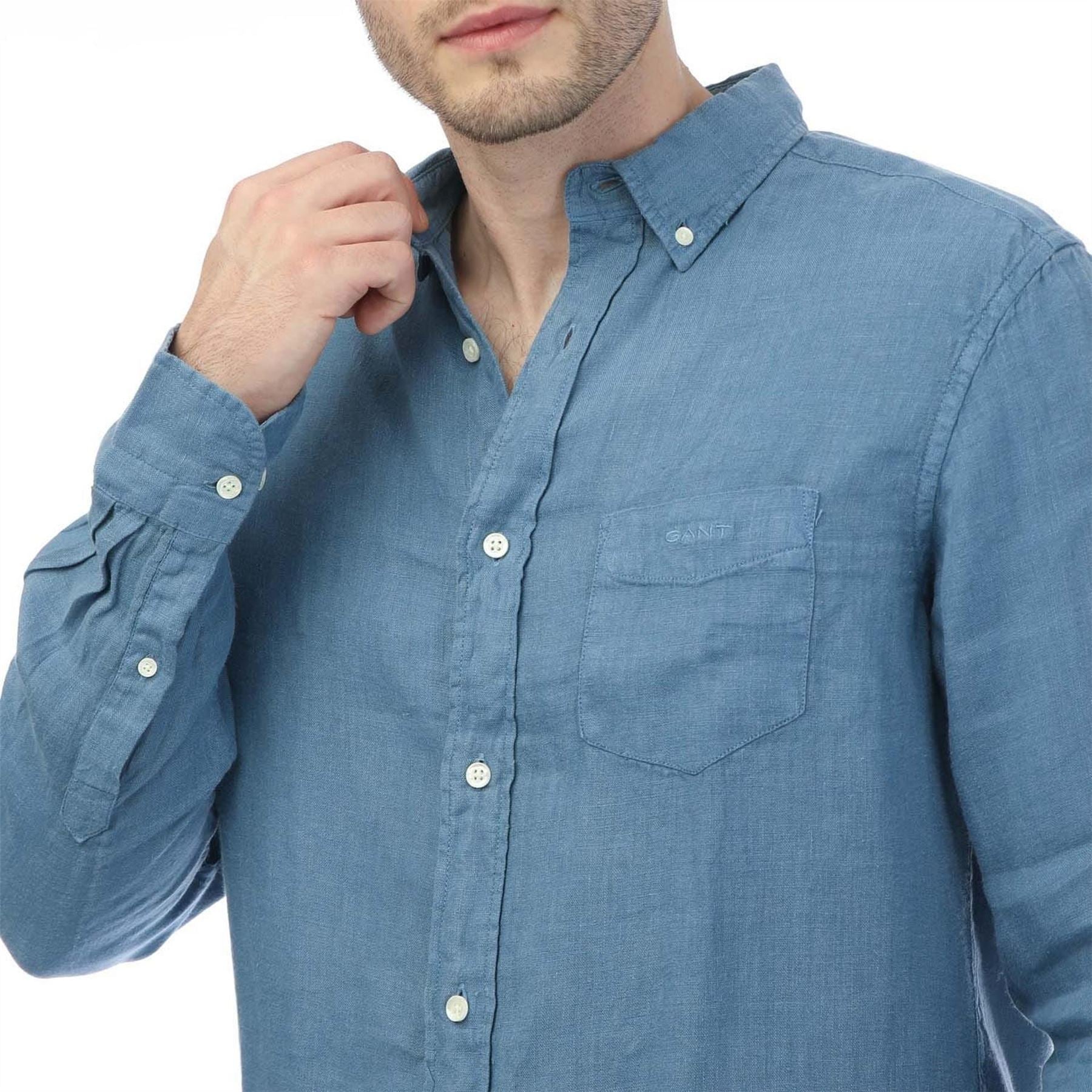 Gant Regular Fit Garment Dyed Linen Shirt