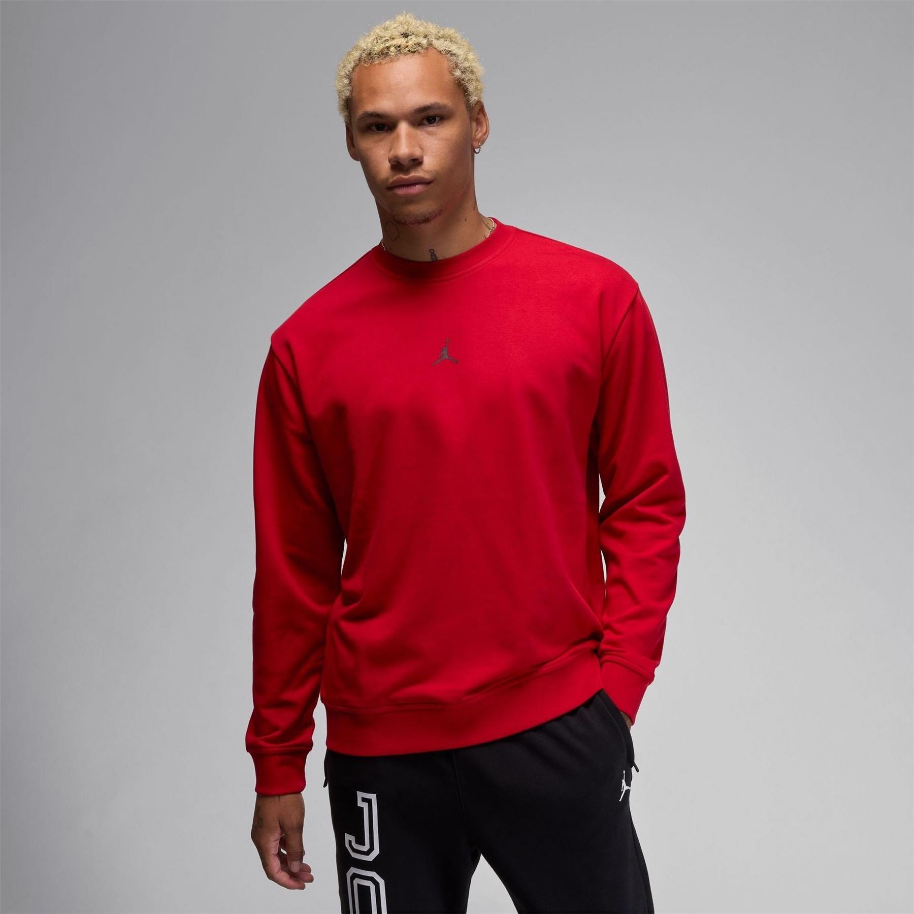 Nike Sport Crew Neck Ribbed Collar Long Sleeve Sweatshirt