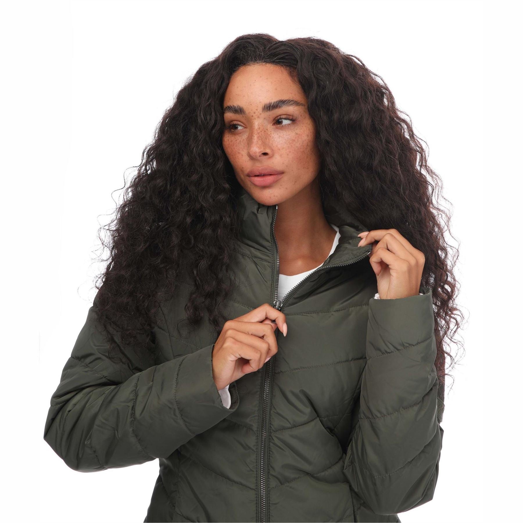 Ted Baker Solid Patterned Mock Neck Down Jacket