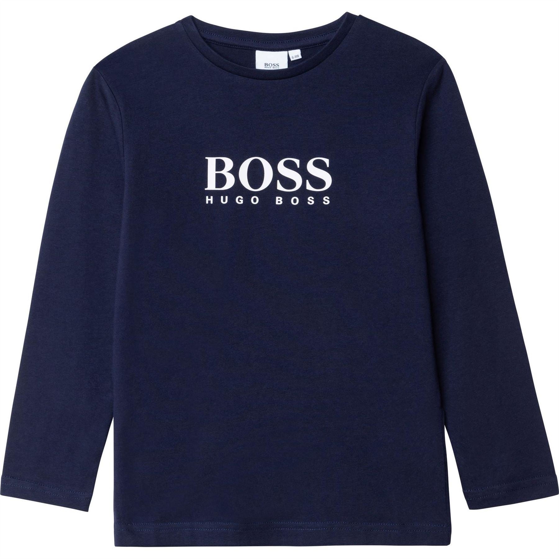 Boss Logo Long Sleeve T-Shirt, Bold Branding