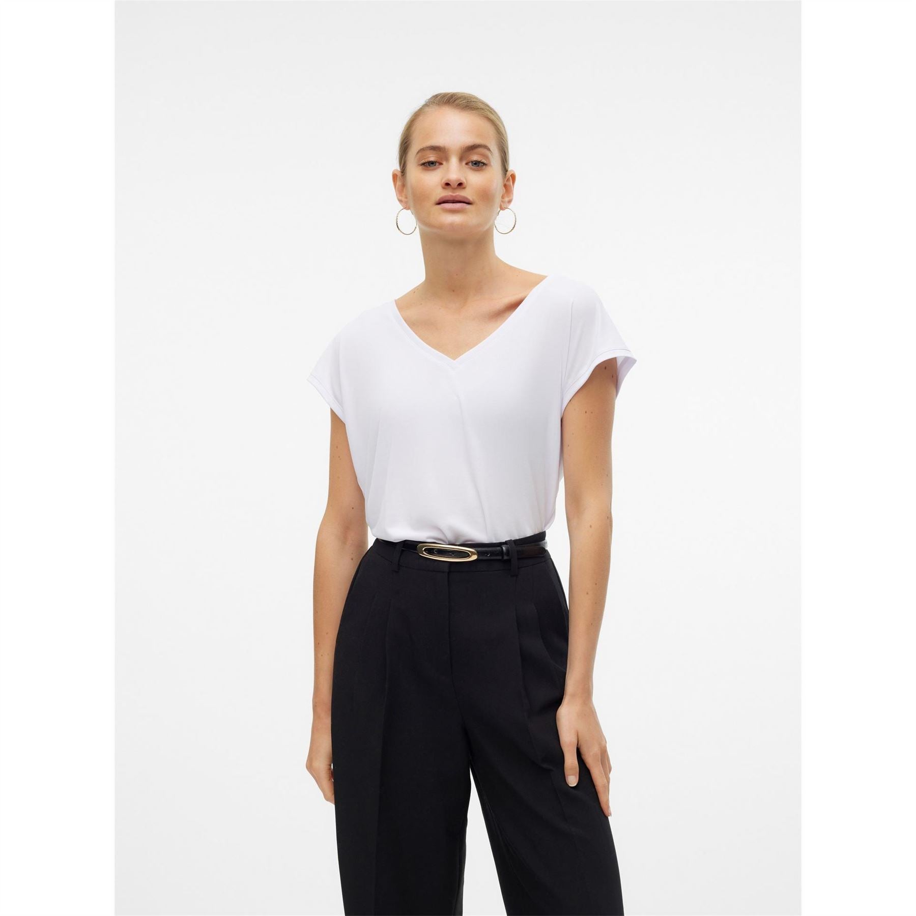 Vero Moda Filli Short Sleeve V Neck Regular Fit T-Shirt