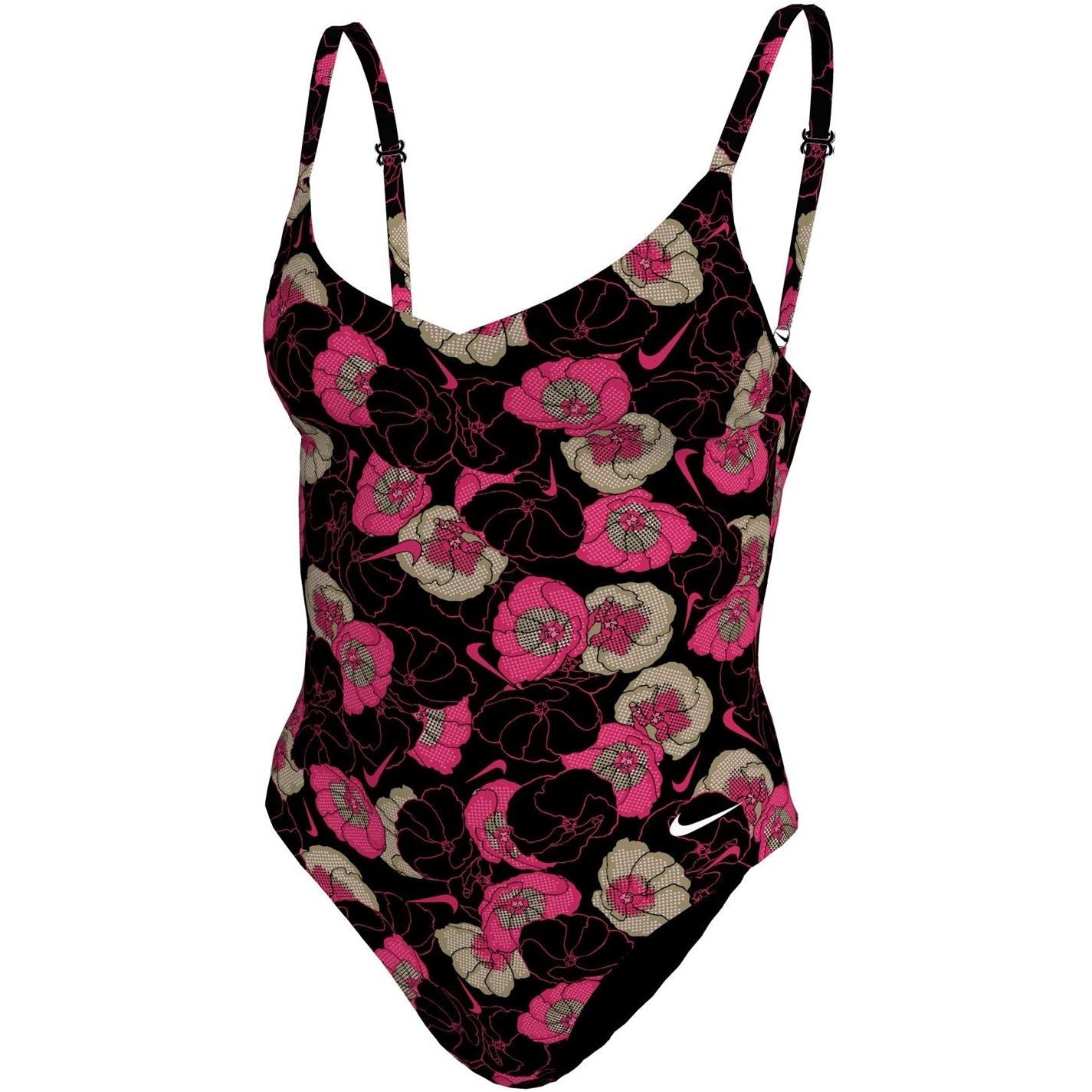 Nike Womens Poppy Floral V Neck One Piece