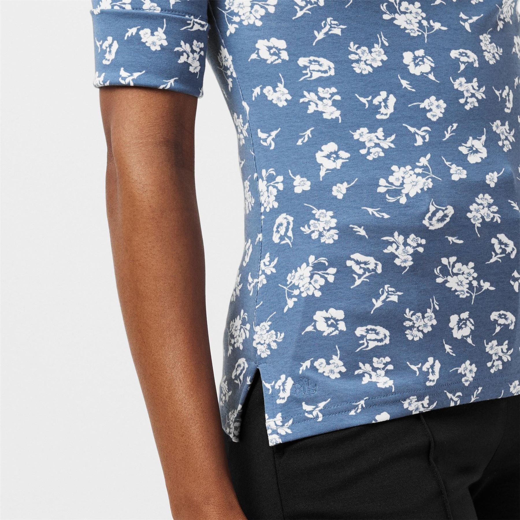 Lauren by Ralph Lauren Judy Slim Fit Three Quarter Sleeve T-Shirt