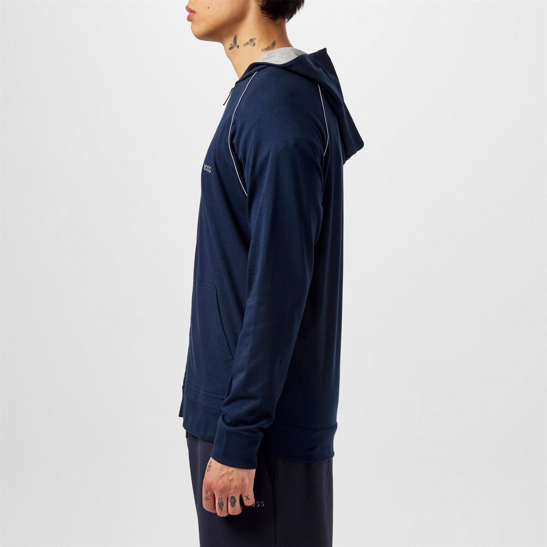 Boss BOSS Mix  And  Match Zipped Hoodie   Full Zip Closure