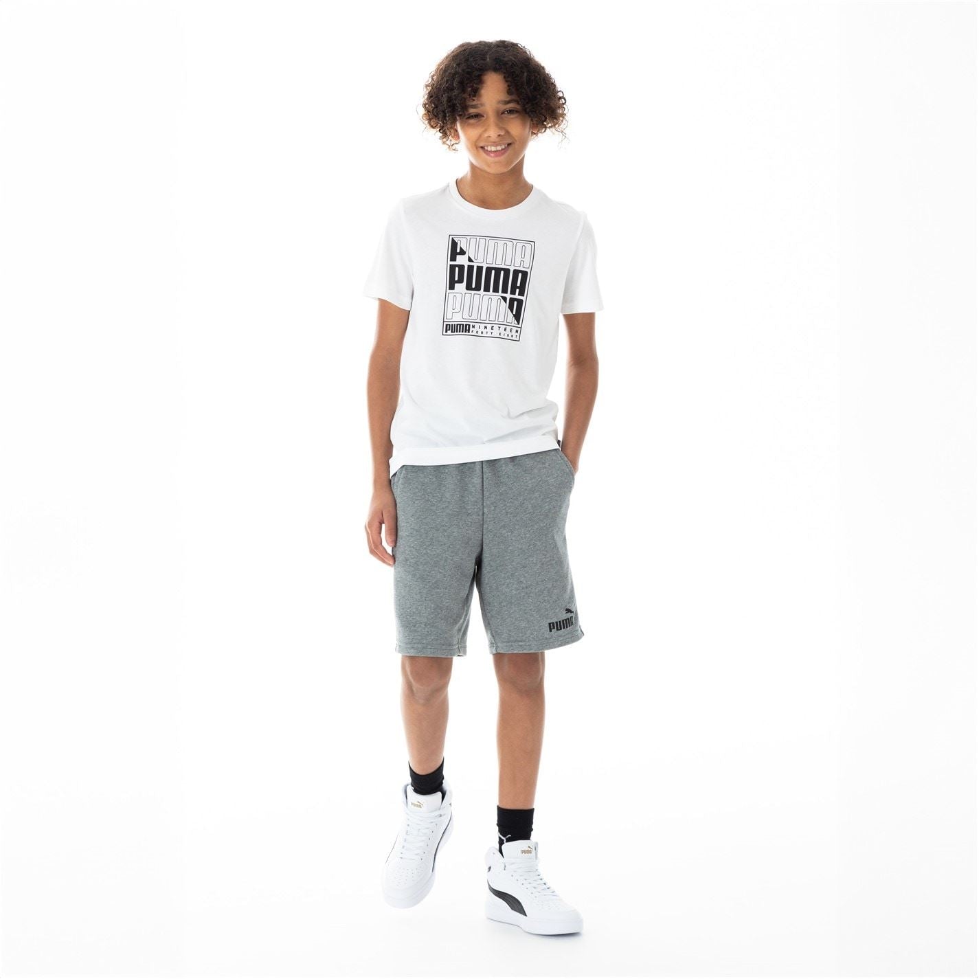 Puma Camo Logo Text Graphic Regular Fit T-Shirt