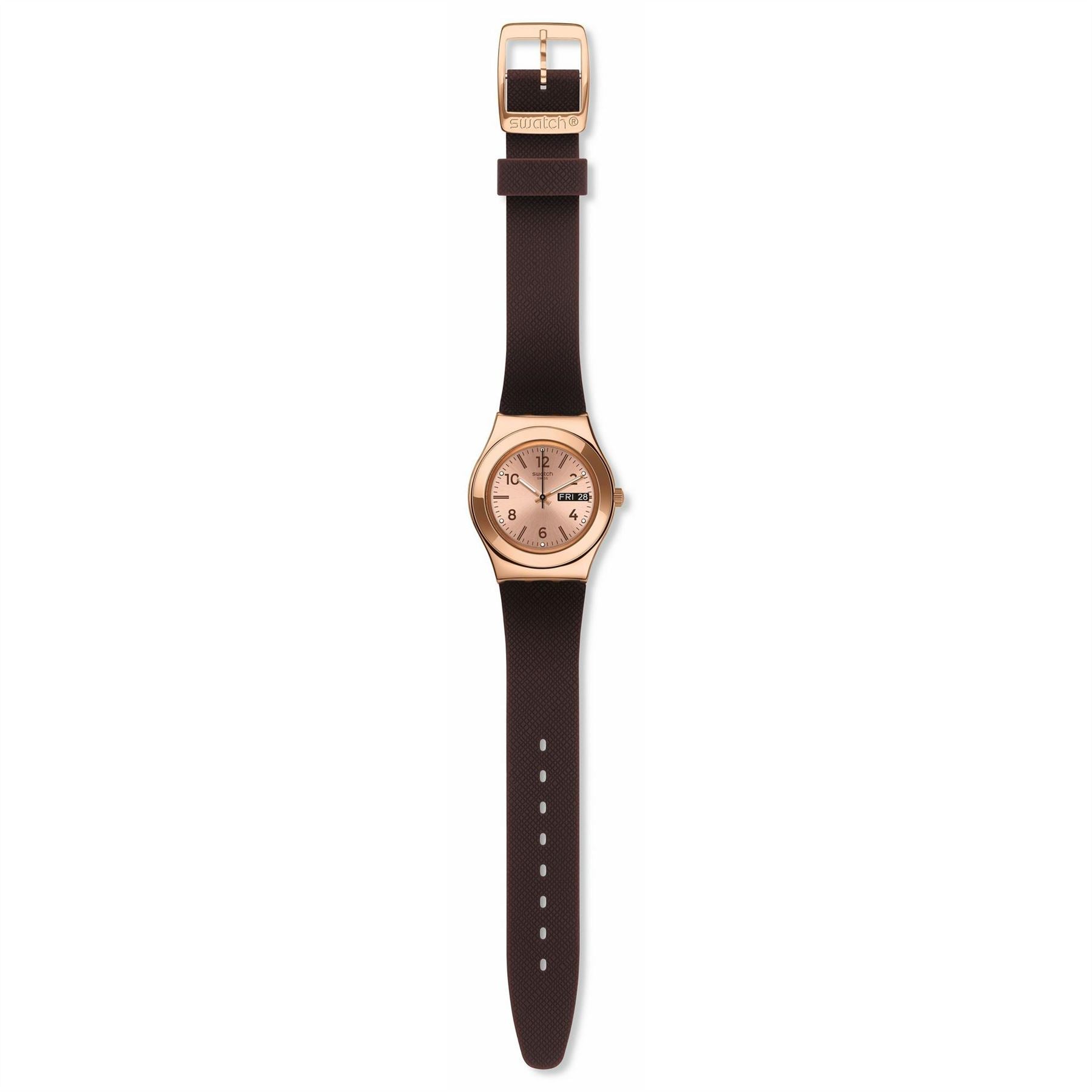 Swatch Irony Rubber Single Wrap Strap Dress Analogue Watch