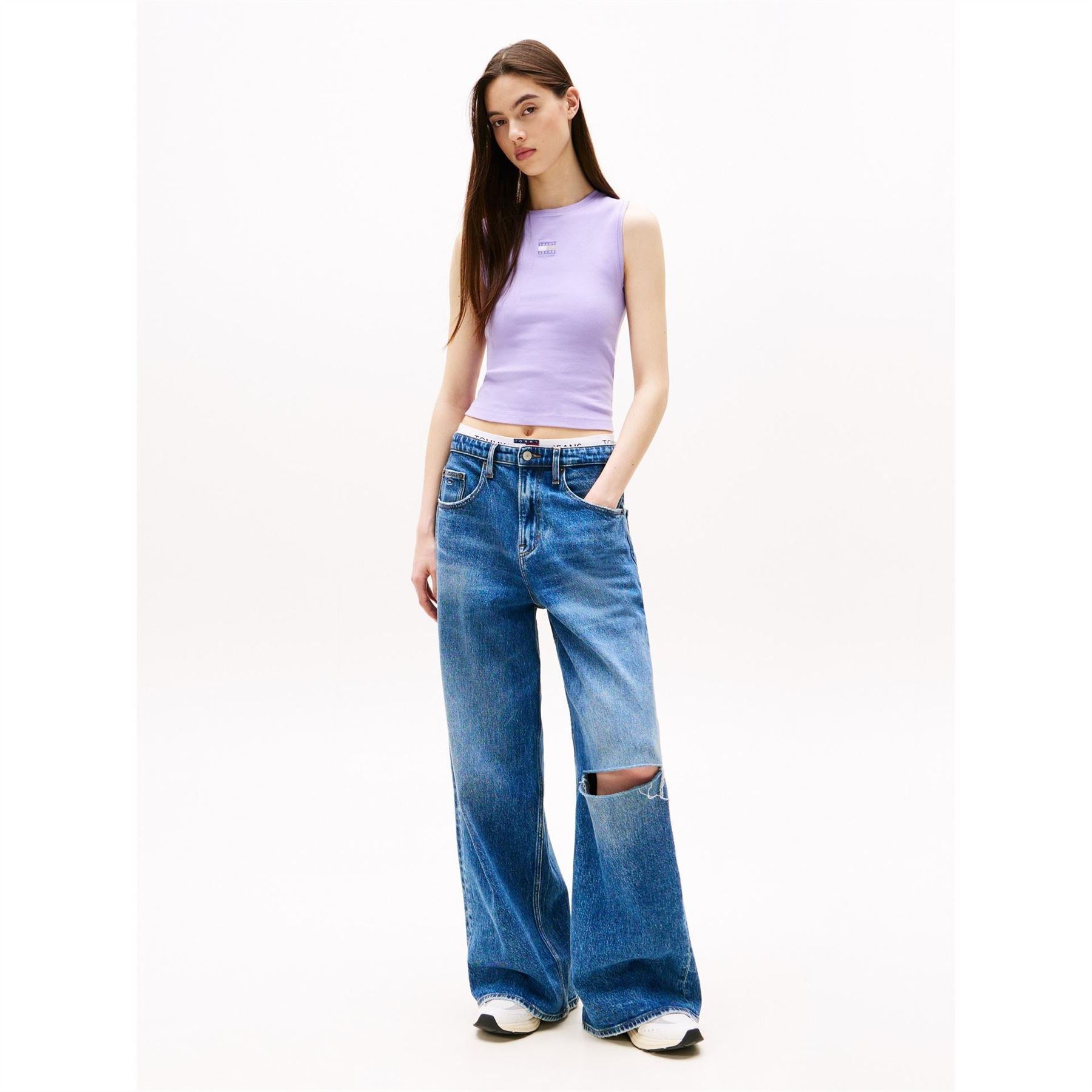 Tommy Jeans Badge Slim Fit Cropped Tank
