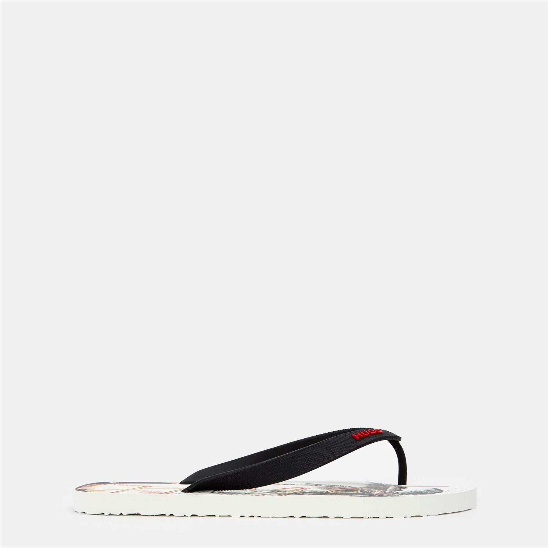 Hugo Arvel Thong Toe Graphic Print Flip Flops