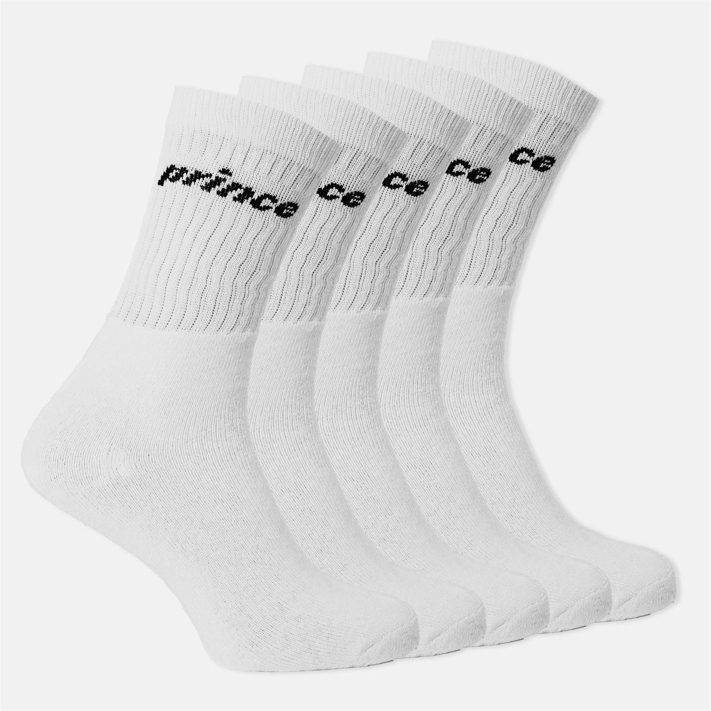 Prince 5 Pack Tennis Lettering Crew Socks