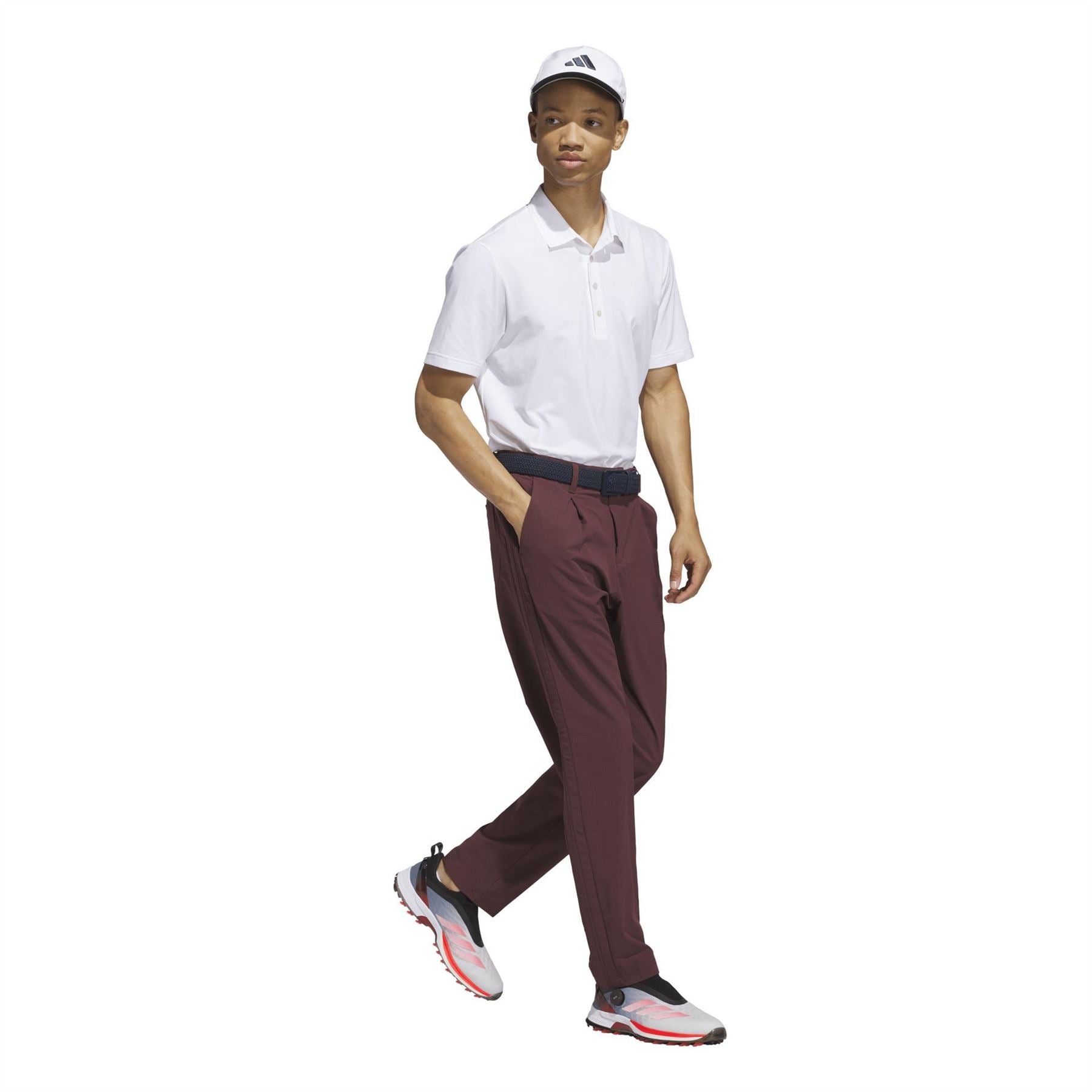 adidas Tour Solid Patterned Straight Chinos