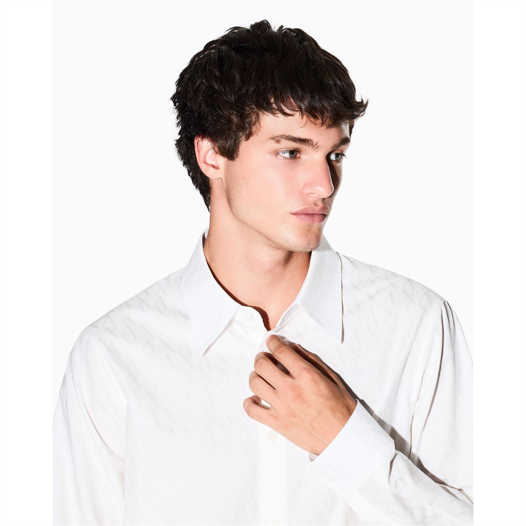 Armani Exchange Exchange Collared Neck Long Sleeve Shirt
