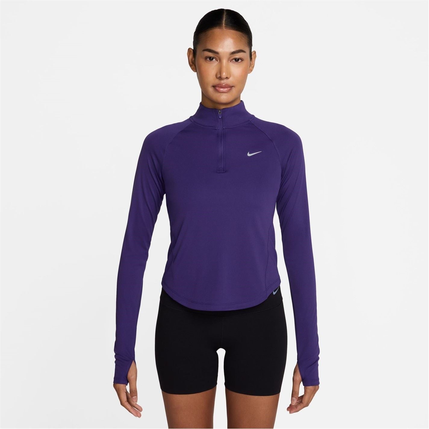 Nike Womens Pacer Long Sleeve 1 2 Zip Running Top