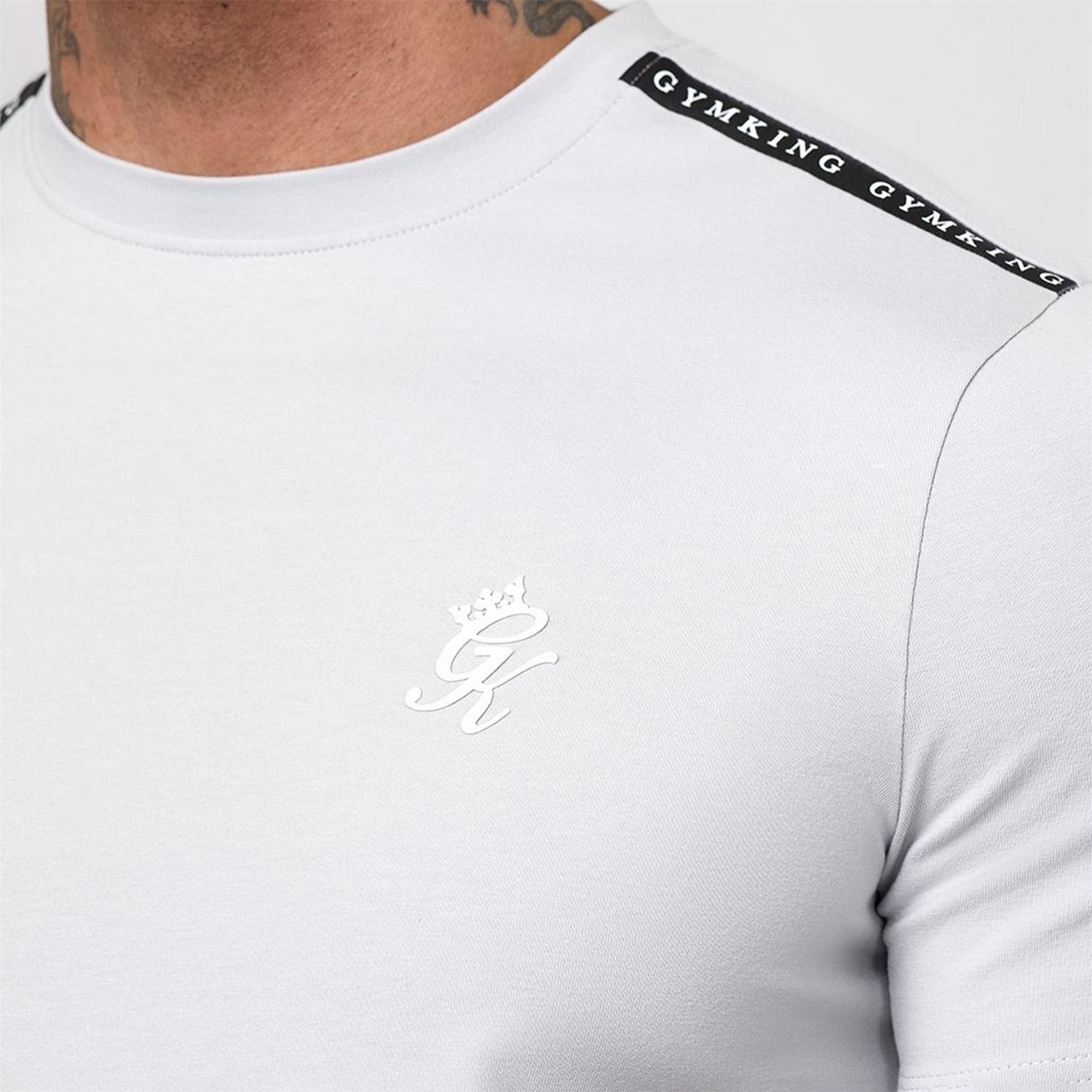 Gym King King Taped Jersey Tee   Light Grey