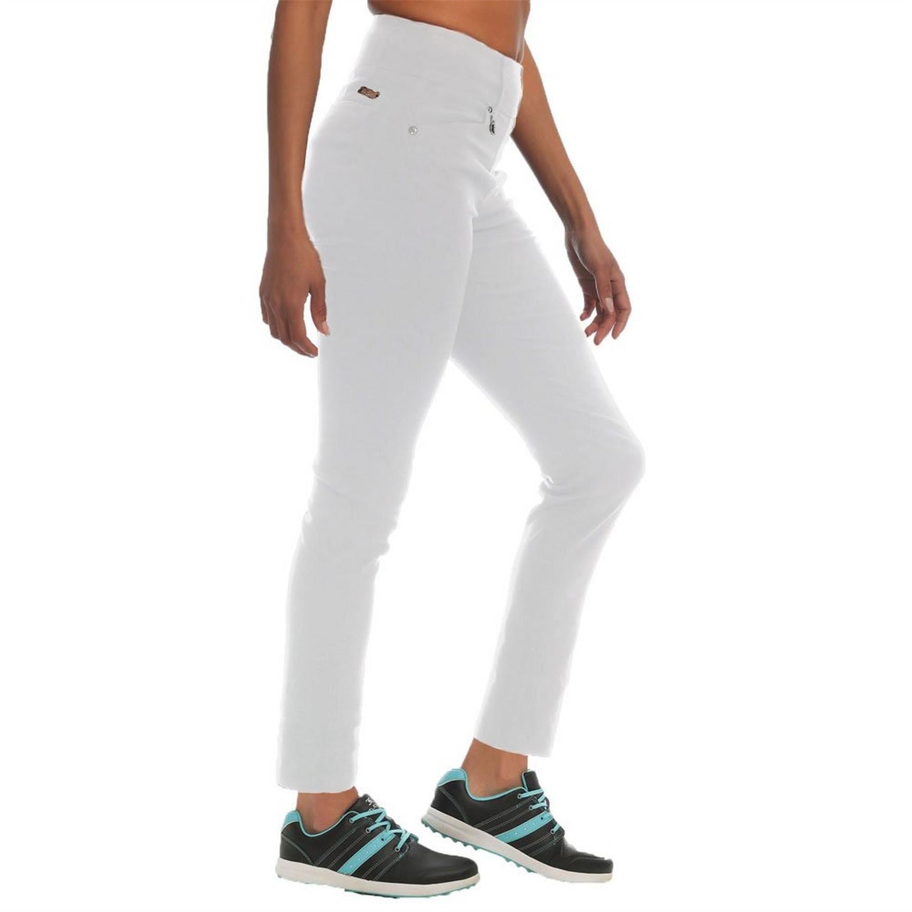 Island Green Womens Straight Leg Pull On Trousers