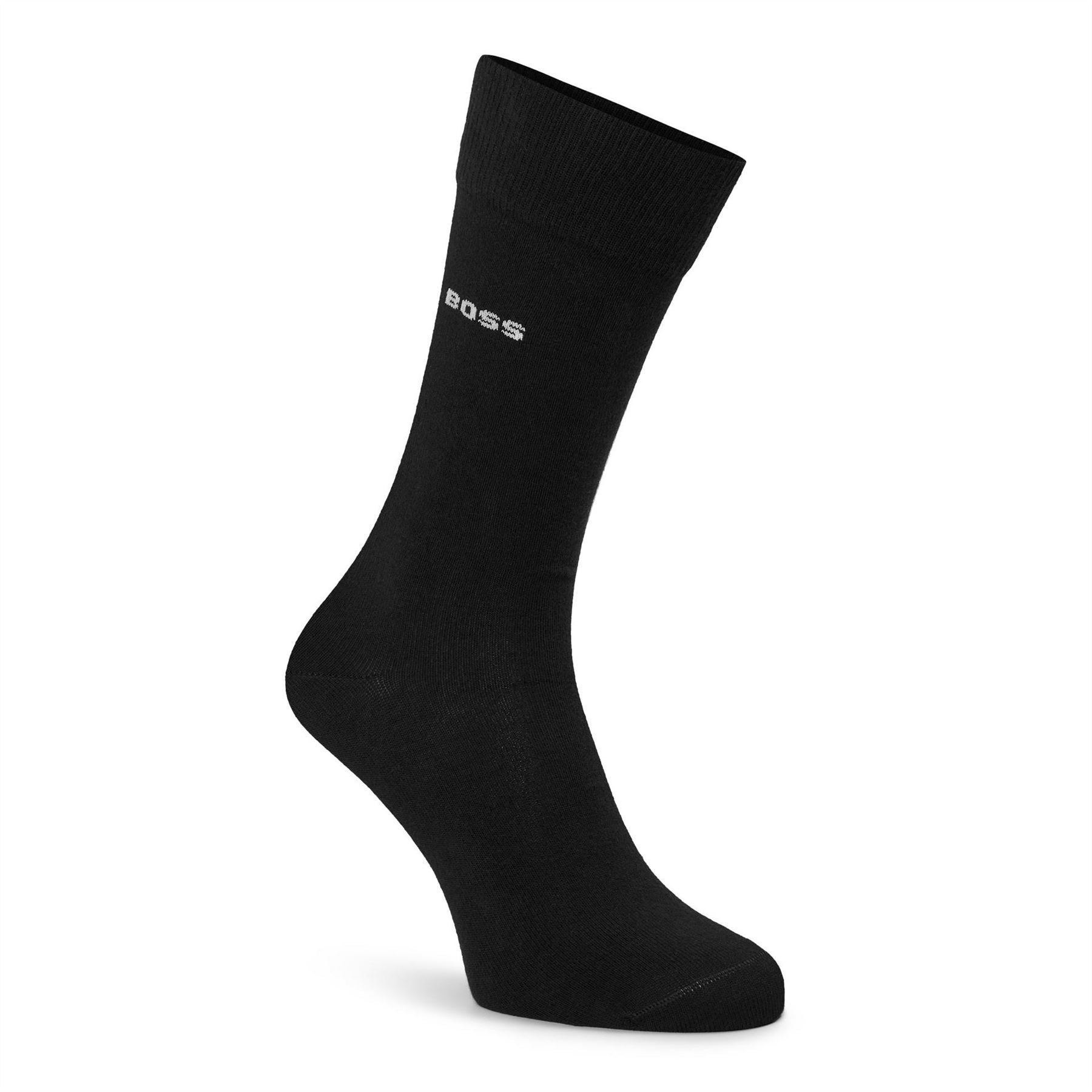Boss 2 Pack Iconic Stripe Lettering Crew Socks