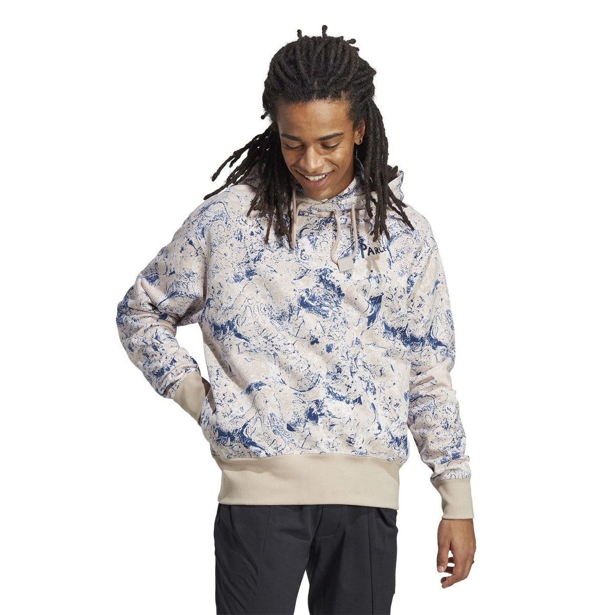 adidas Hooded Relaxed Fit Long Sleeve Sweatshirt