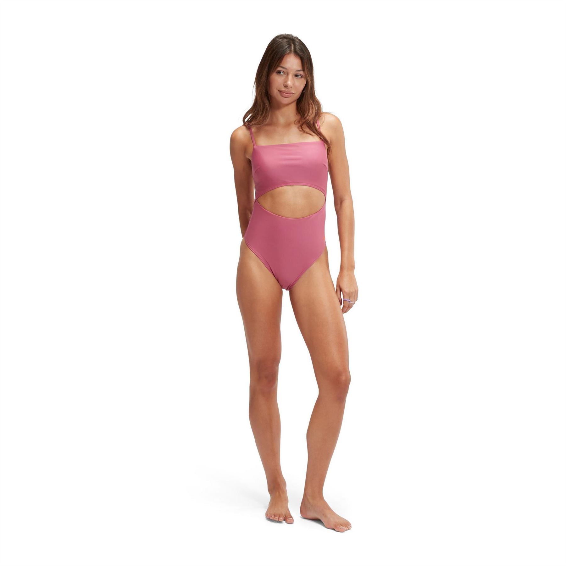 Speedo Cut-Out One-Piece Swimsuit with Tie Closure