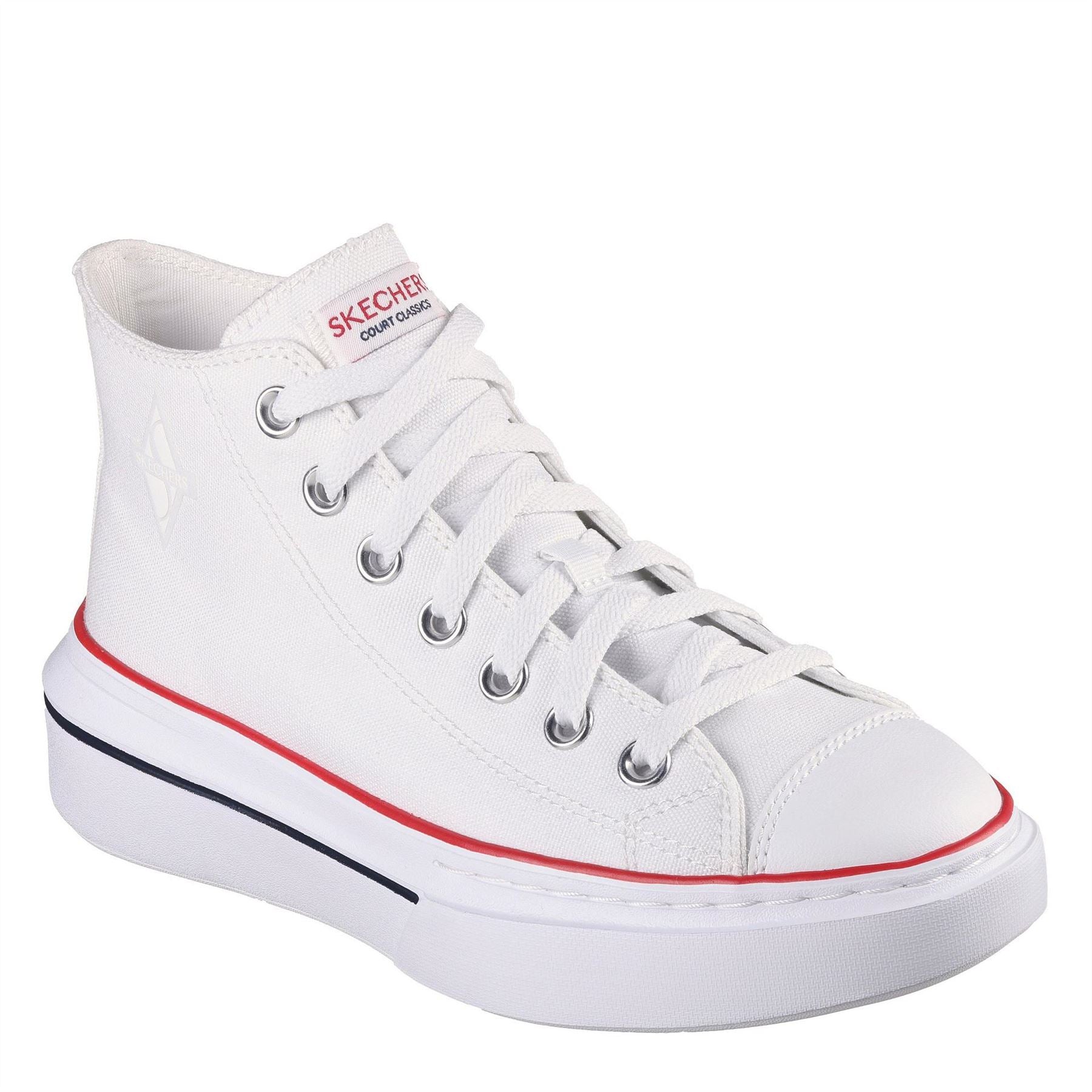 Skechers Womens Mid Top Lace Up W Air Cooled Low Top Trainers