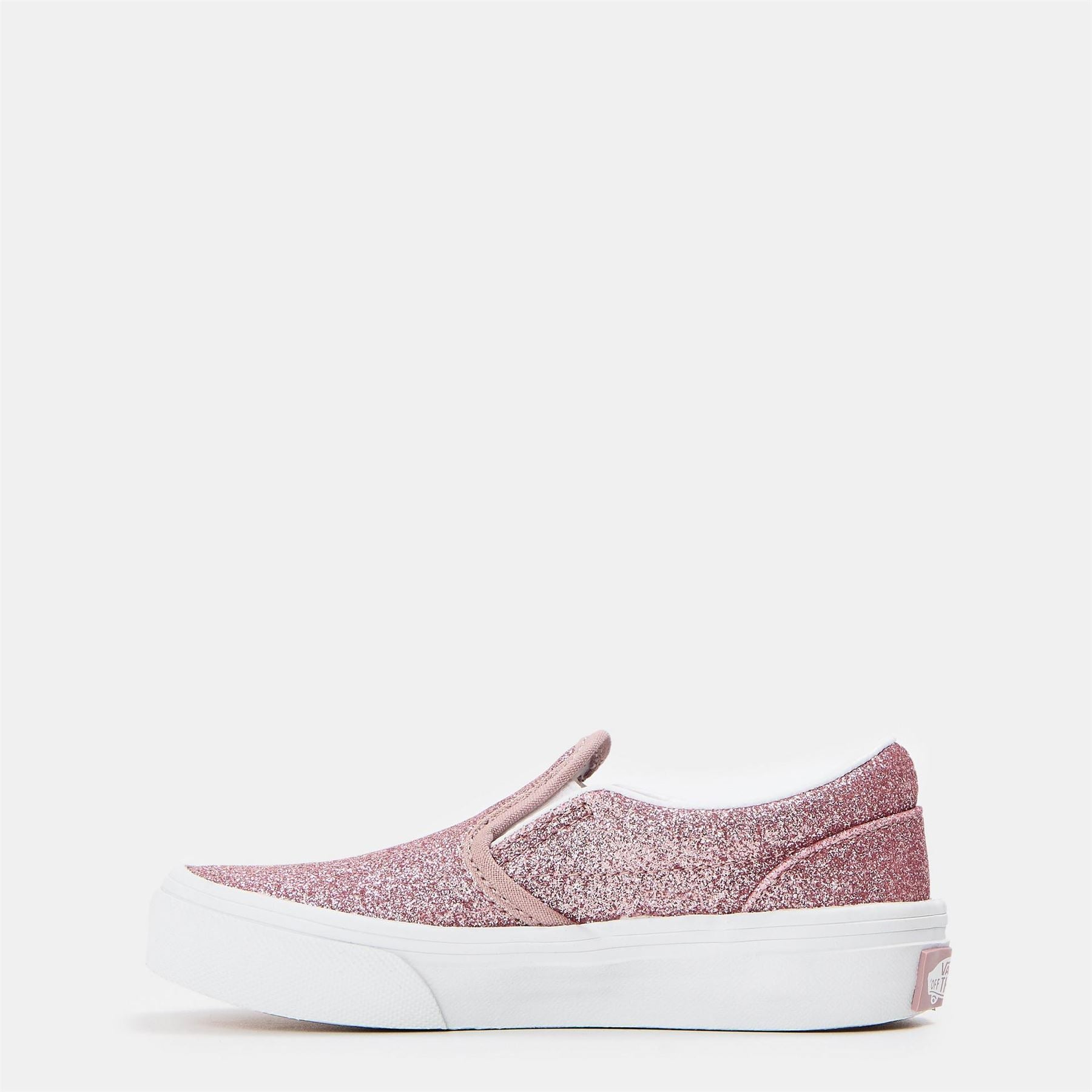 Vans Kids Glitter Rose Gold Slip On Canvasas Trainers