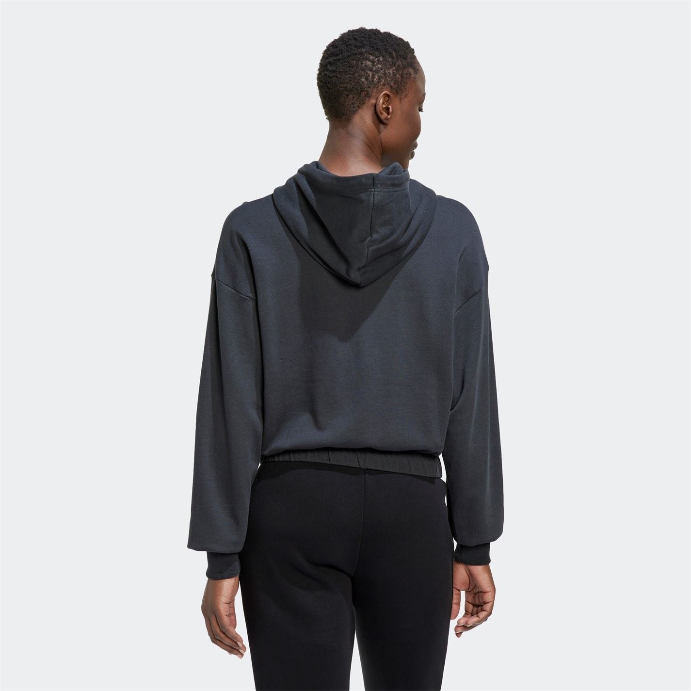 adidas Womens Lounge Cropped Hoodie