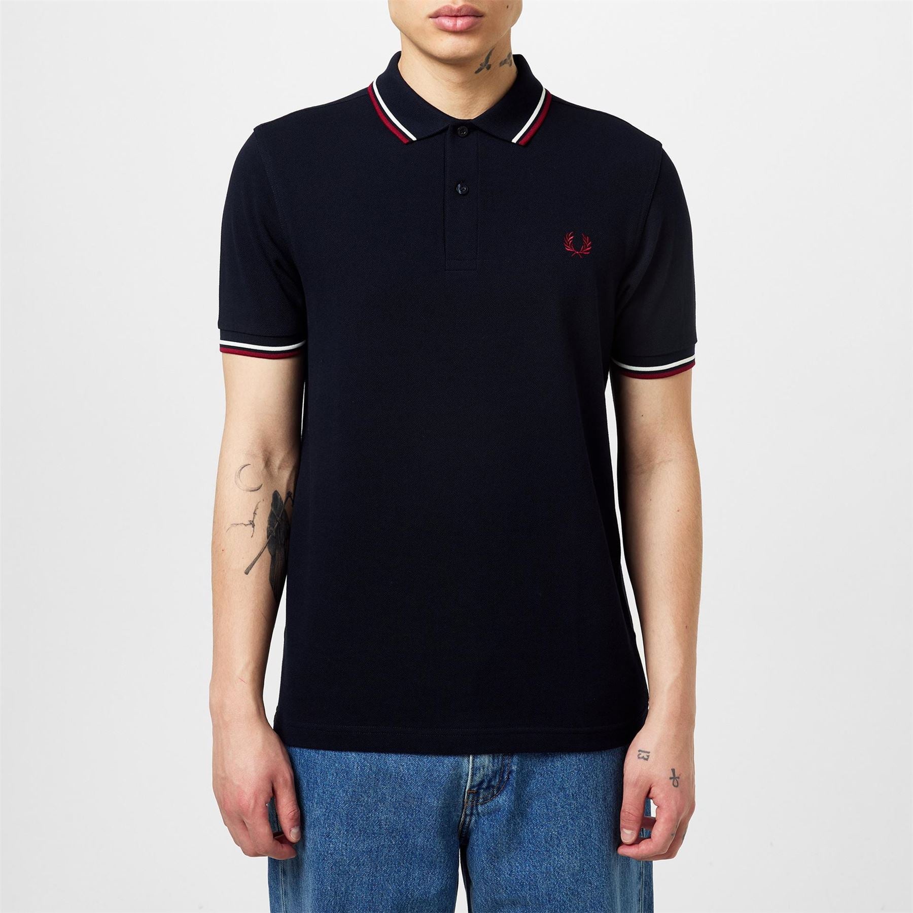 Fred Perry Sleeve Twin Tipped Polo Shirt
