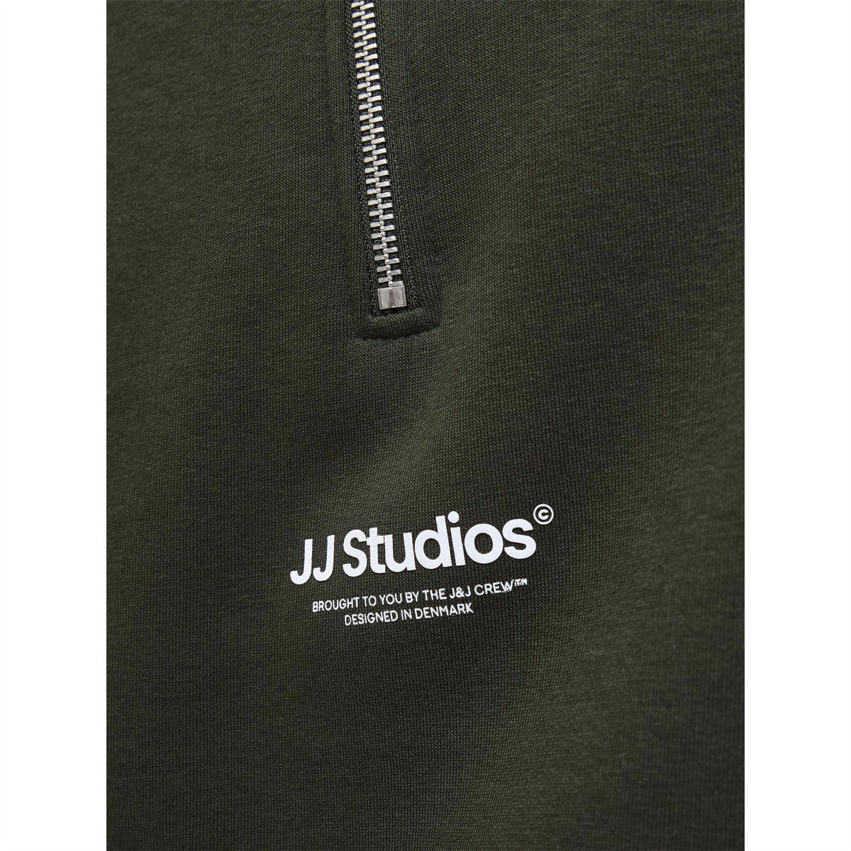 Jack and Jones Jjesoho Sweatshirt Quarter Zip Cotton Fleece Top