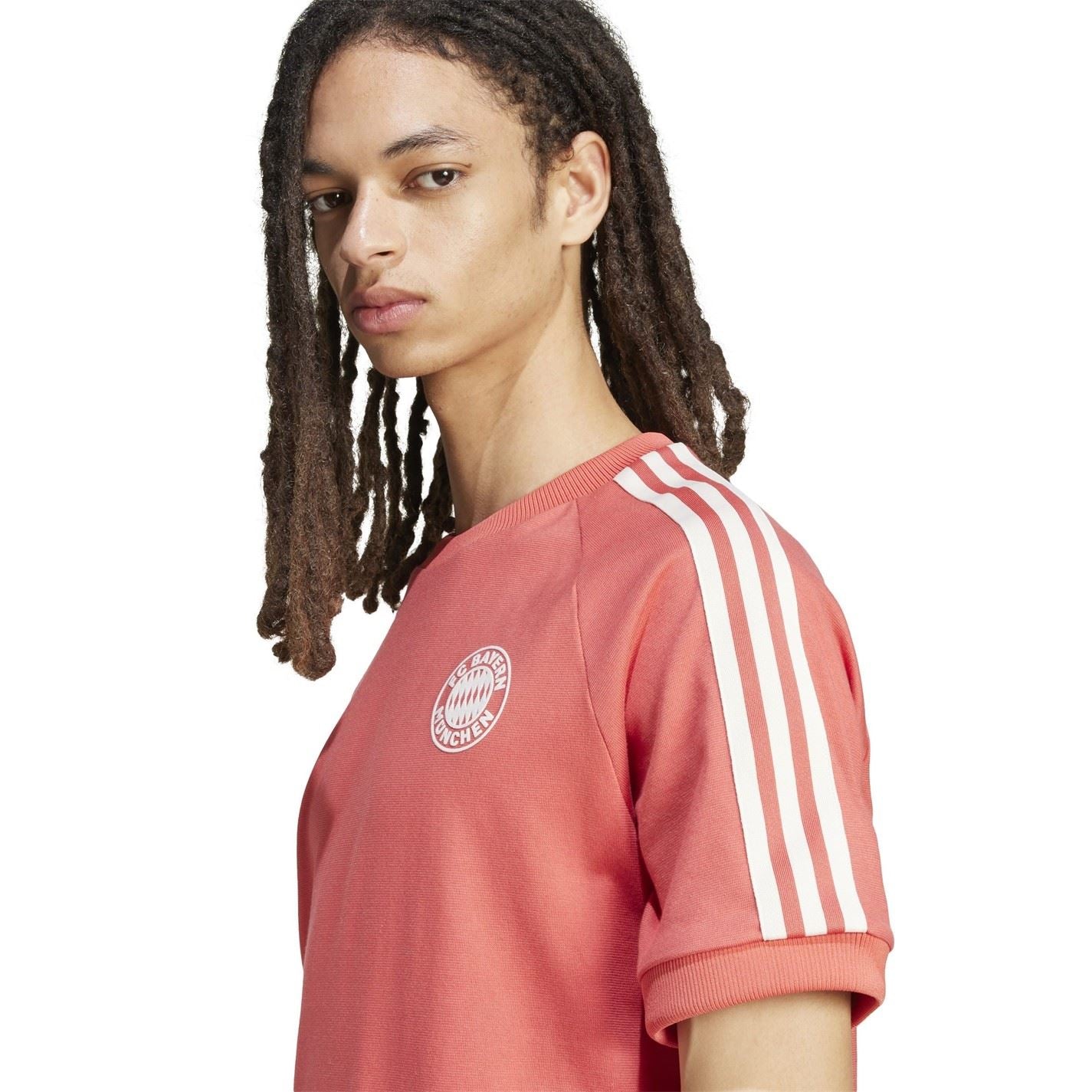 adidas Bayern Munich Originals 3 Stripe T-Shirt Adults