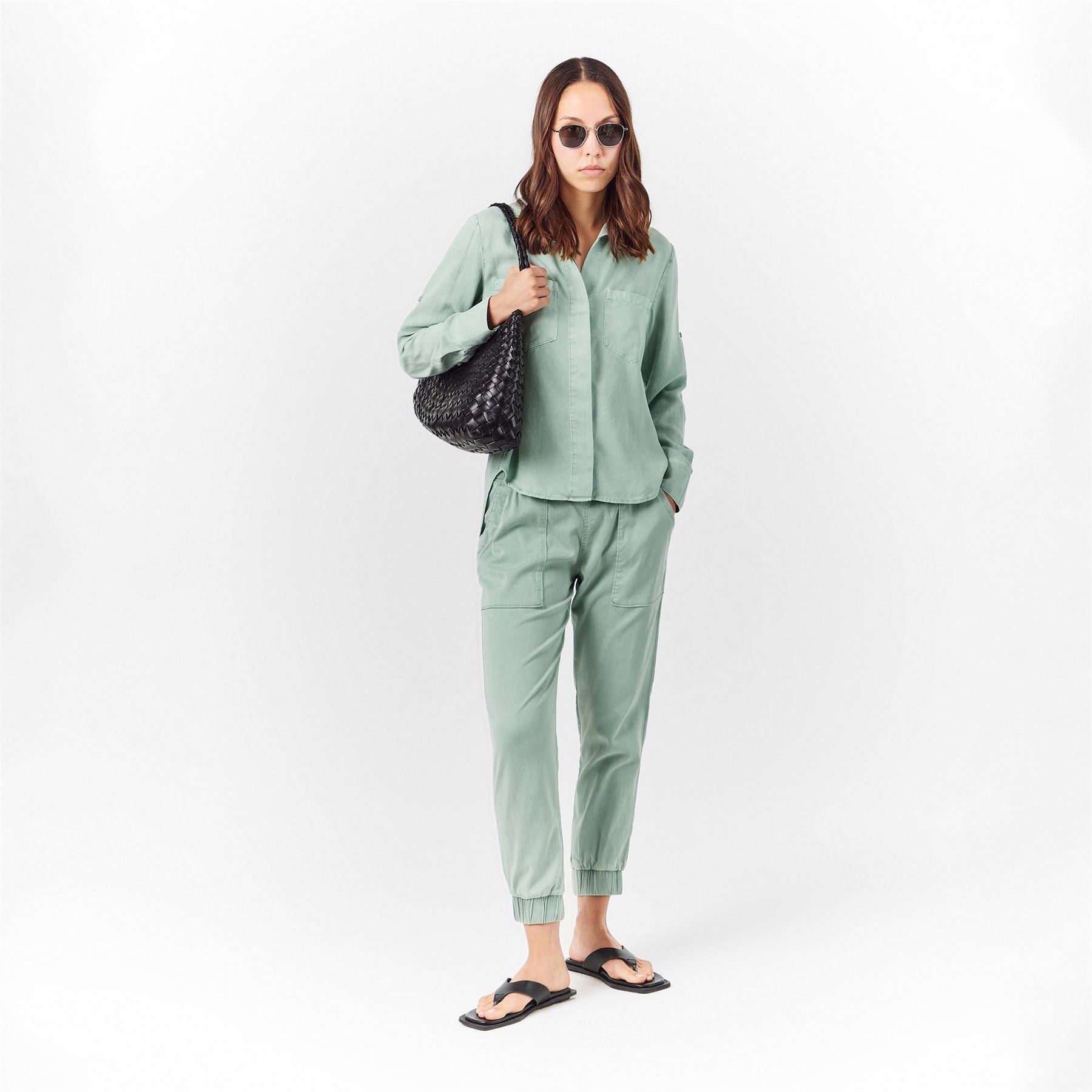 Bella Dahl Pocket Solid Patterned Slim Joggers