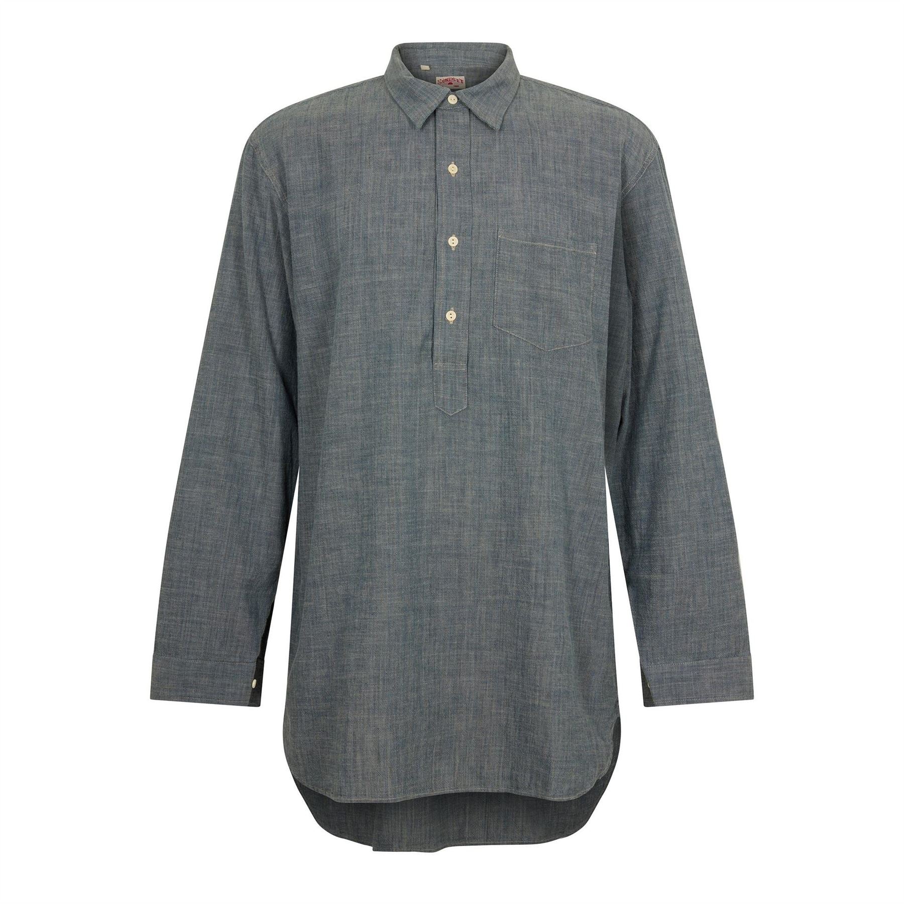 Levis Sunst Chambray Long Sleeve Plain Shirt