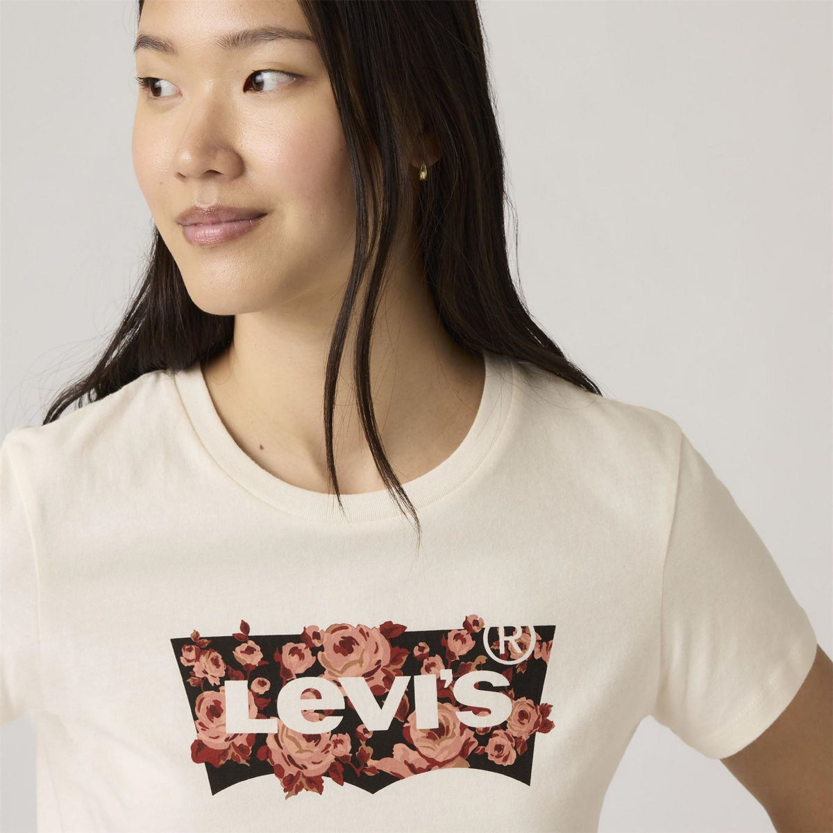 Levis The Perfect Wordmark Graphic Crew Neck Short Sleeve T-Shirt