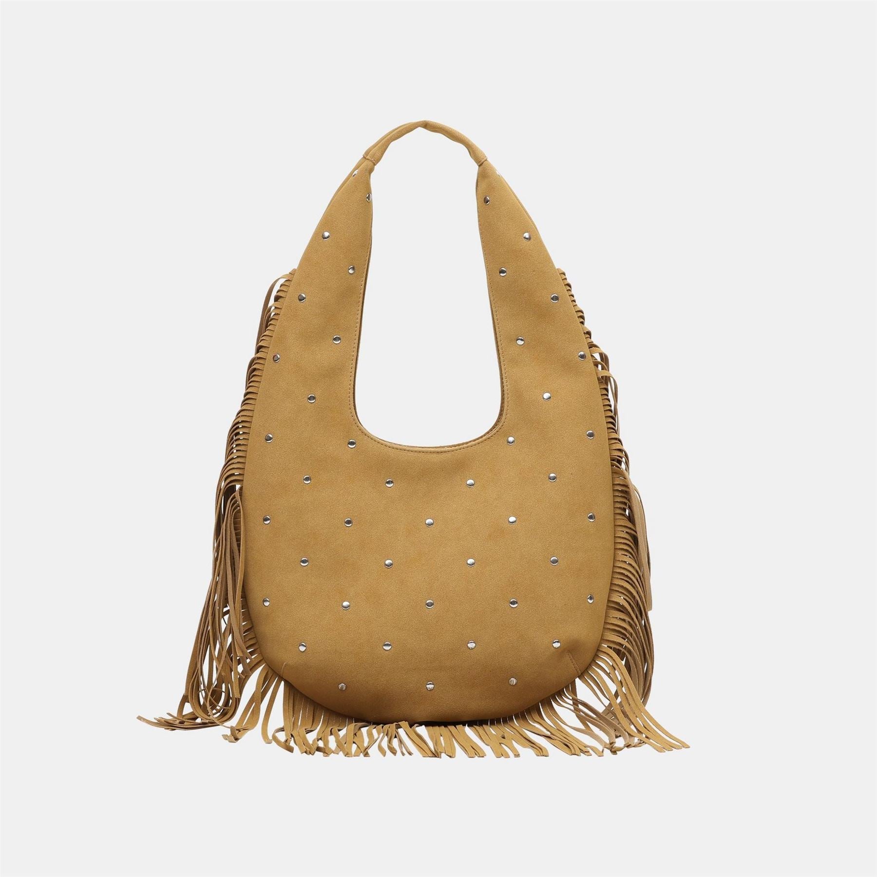 Firetrap Faux Suede Fringed Hobo Bag