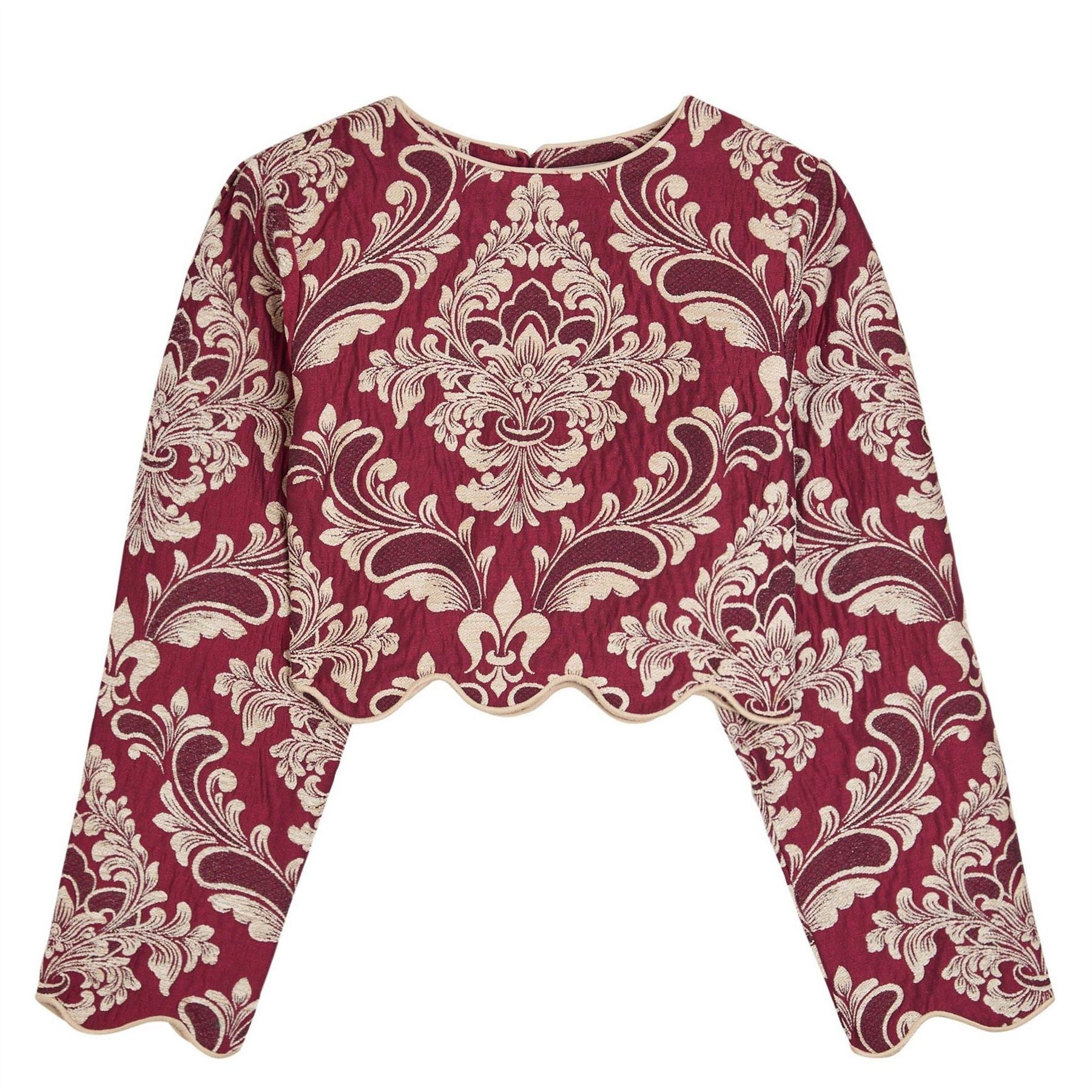 FARM Rio Jacquard Waves Ls Top