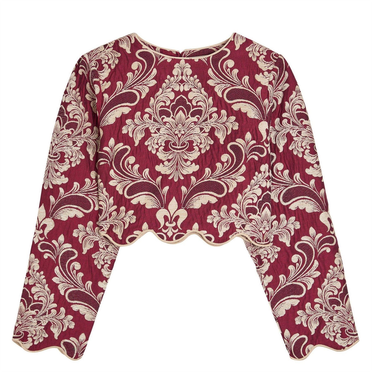 FARM Rio Jacquard Waves Ls Top
