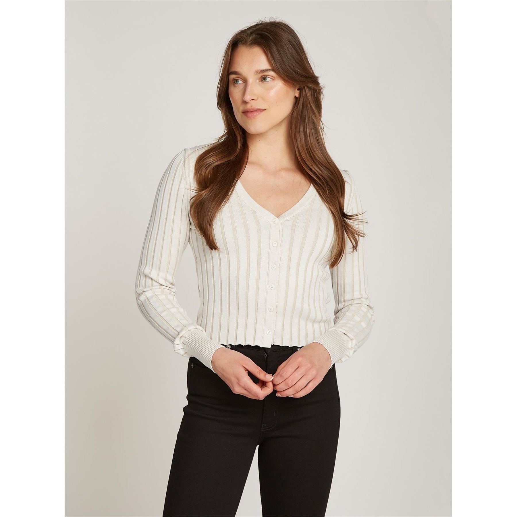 Calvin Klein Jeans Rib V-Neck Regular Fit Sweater