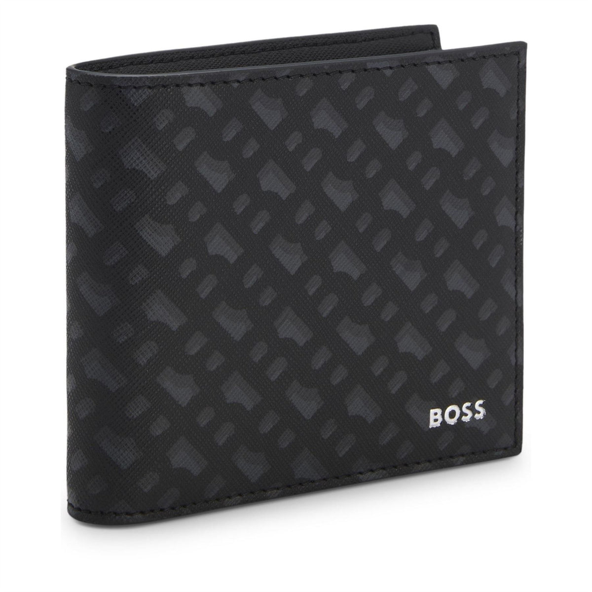Boss Zair Geometric Patterned Billfold Wallet