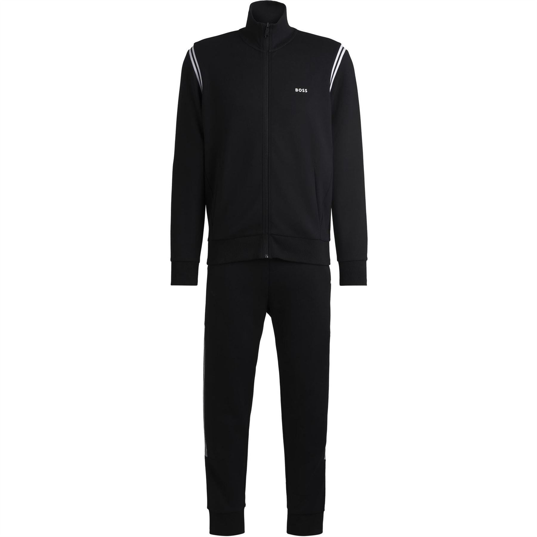 Boss Zip Neck Long Sleeve Sweatshirt Jogger Full Tracksuit