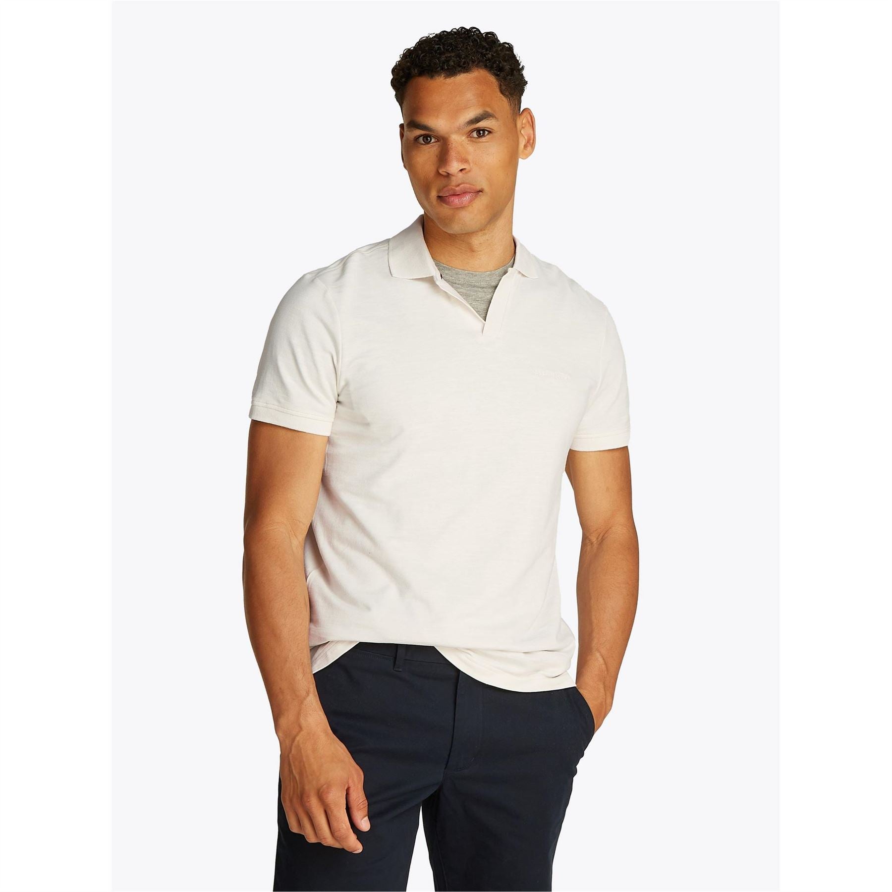 Tommy Hilfiger Cotton Linen Terry Short Sleeve Polo Shirt