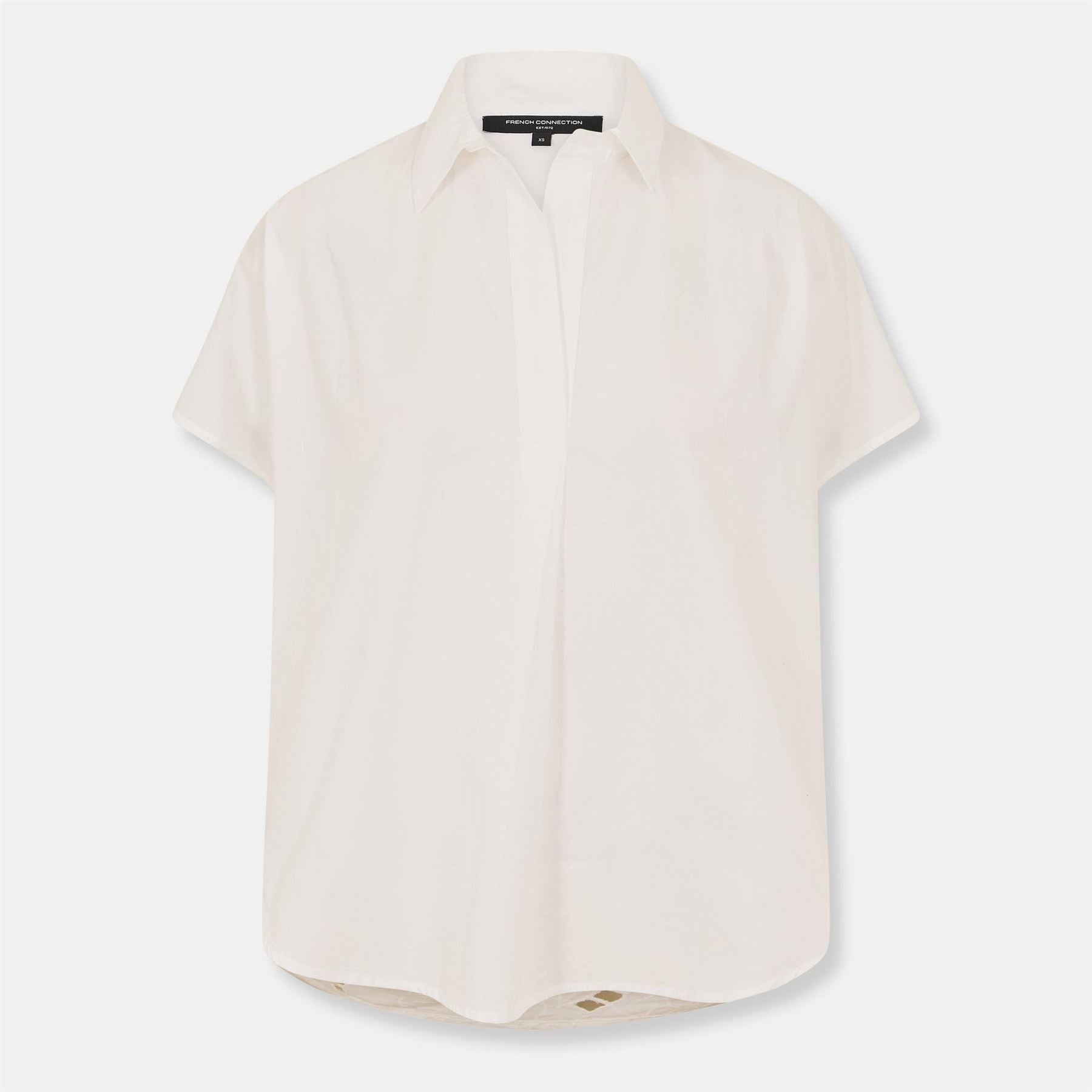 French Connection Embroidered Short Sleeve Blouse