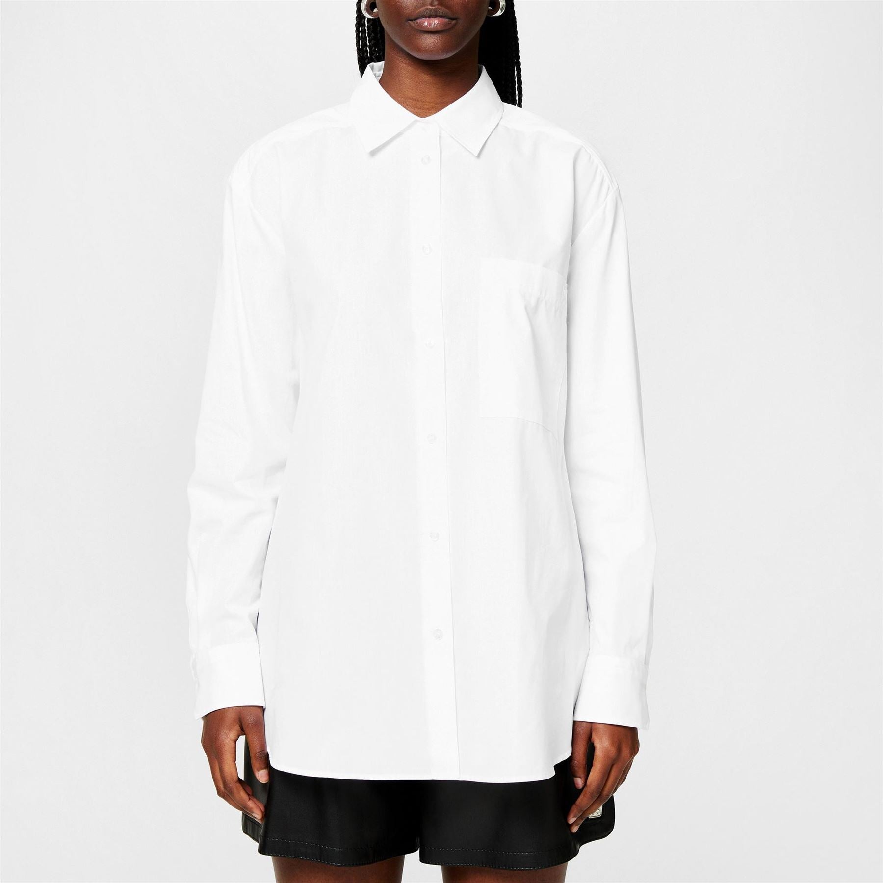 Hugo Oversize Long Sleeve Plain Shirt