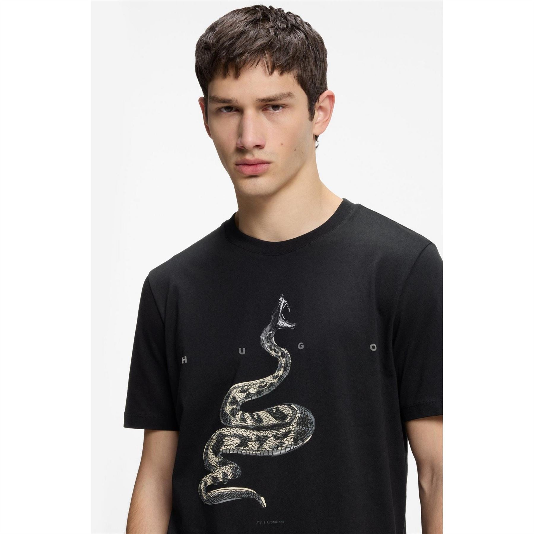 Hugo Cotton Jersey T-Shirt With Spaced Out Logo