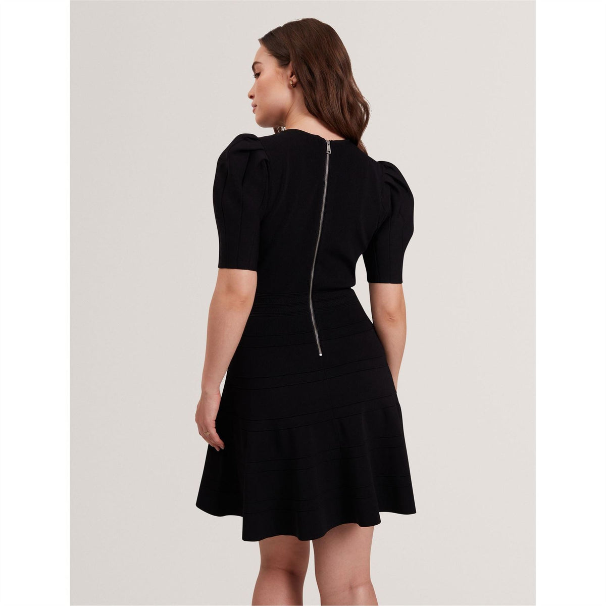 Ted Baker Knit Crew Neck Short Sleeve Skater Dress
